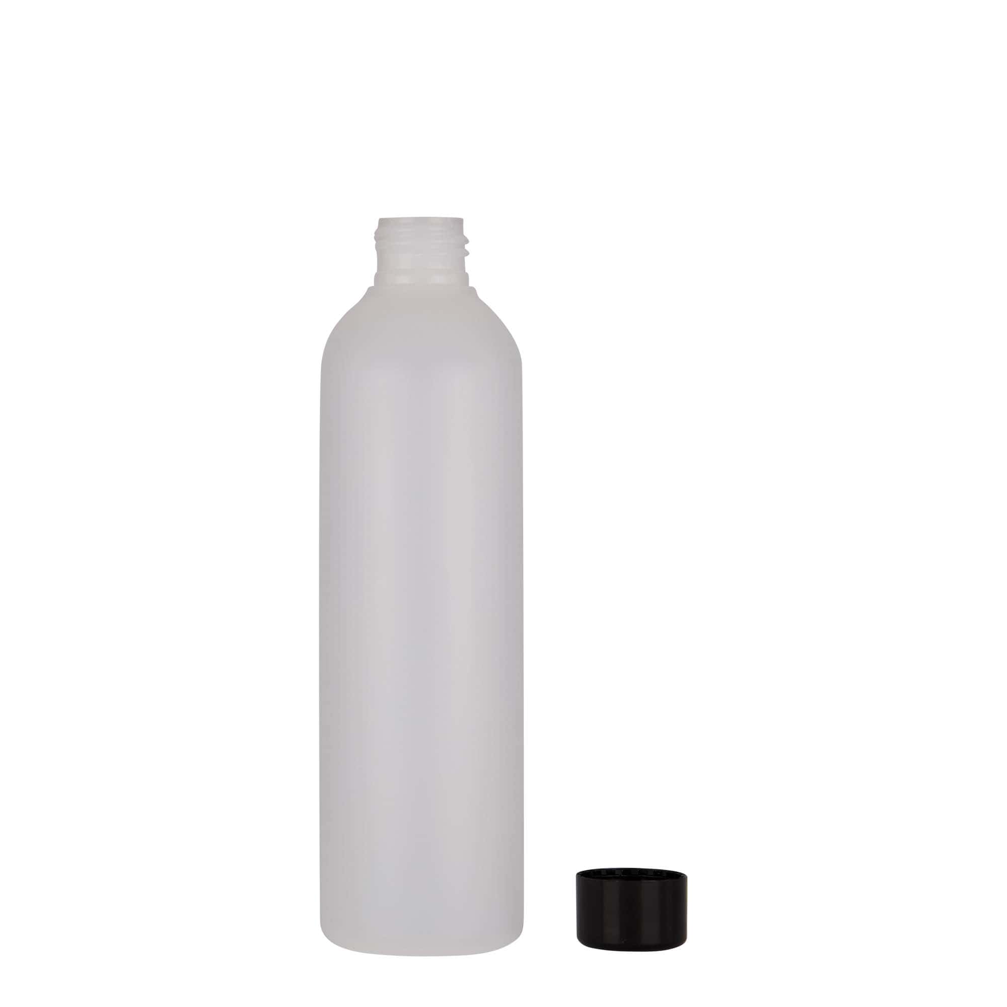 250 ml plastmasas pudele 'Tuffy', HDPE, dabīga, atvere: 24/410