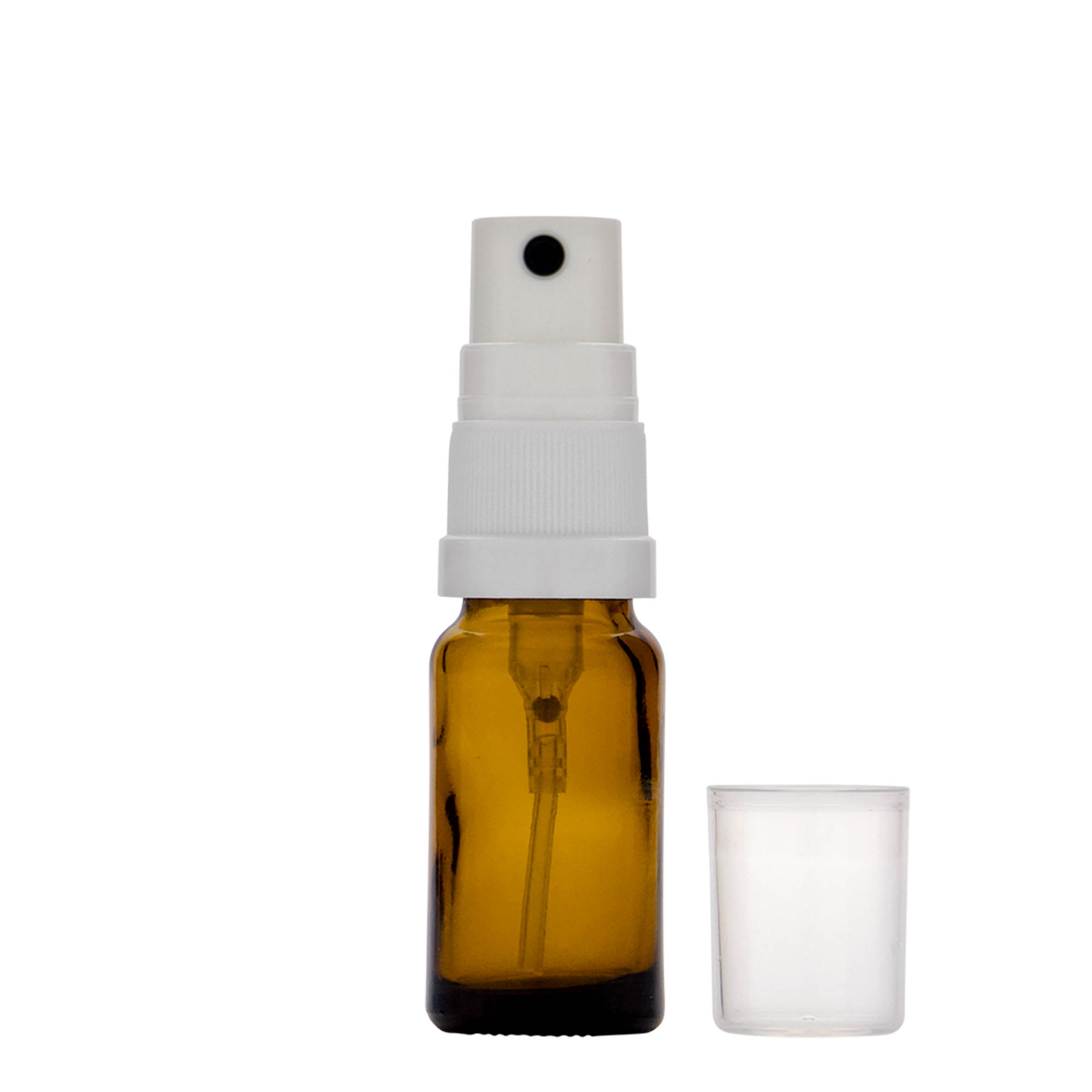 10 ml medicīnas smidzinātāja pudele, stikls, brūna, atvere: DIN 18