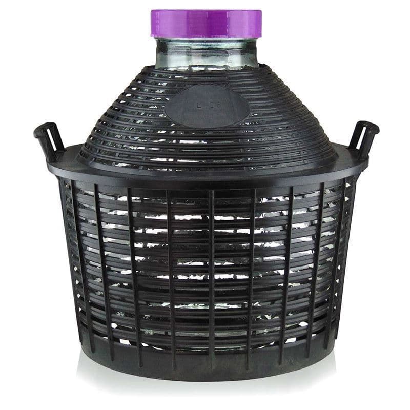 25 l pudele balona formā, paplašināts kakls, stikla, aizdare: skrūvējams vāciņš 25 l pudele balona formā, paplašināts kakls, stikla, aizdare: skrūvējams vāciņš