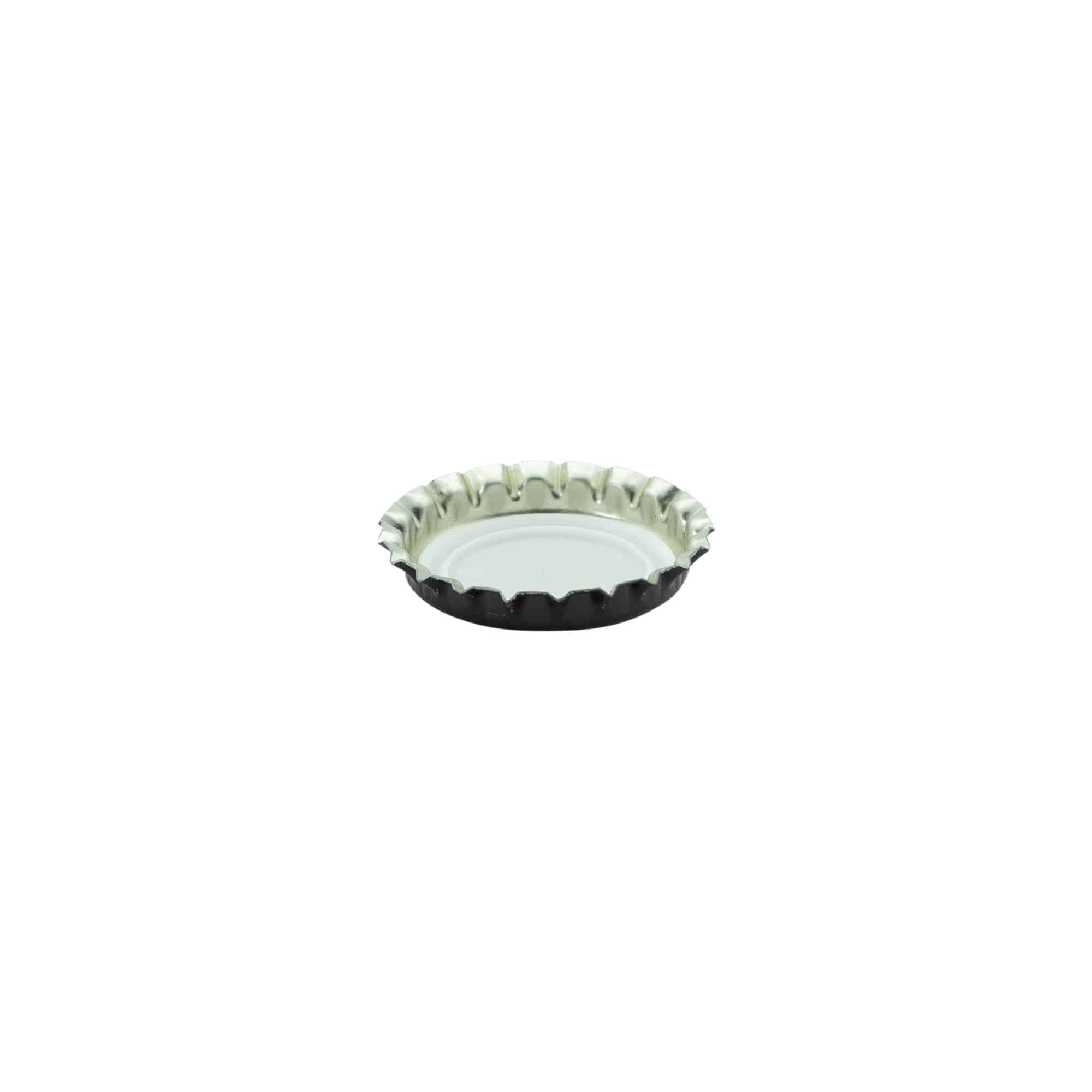 Kroņveida korķis 26 mm, metāla, melns Kroņveida korķis 26 mm, metāla, melns