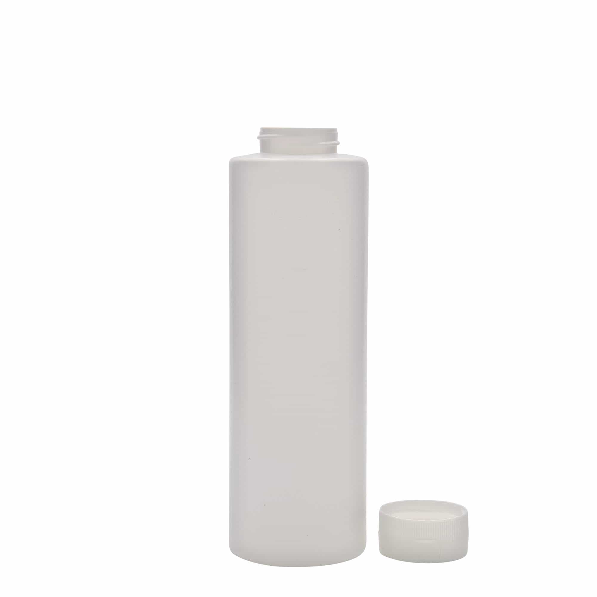 500 ml mērces pudele, LDPE plastmasas, balta, aizdare: 38/400