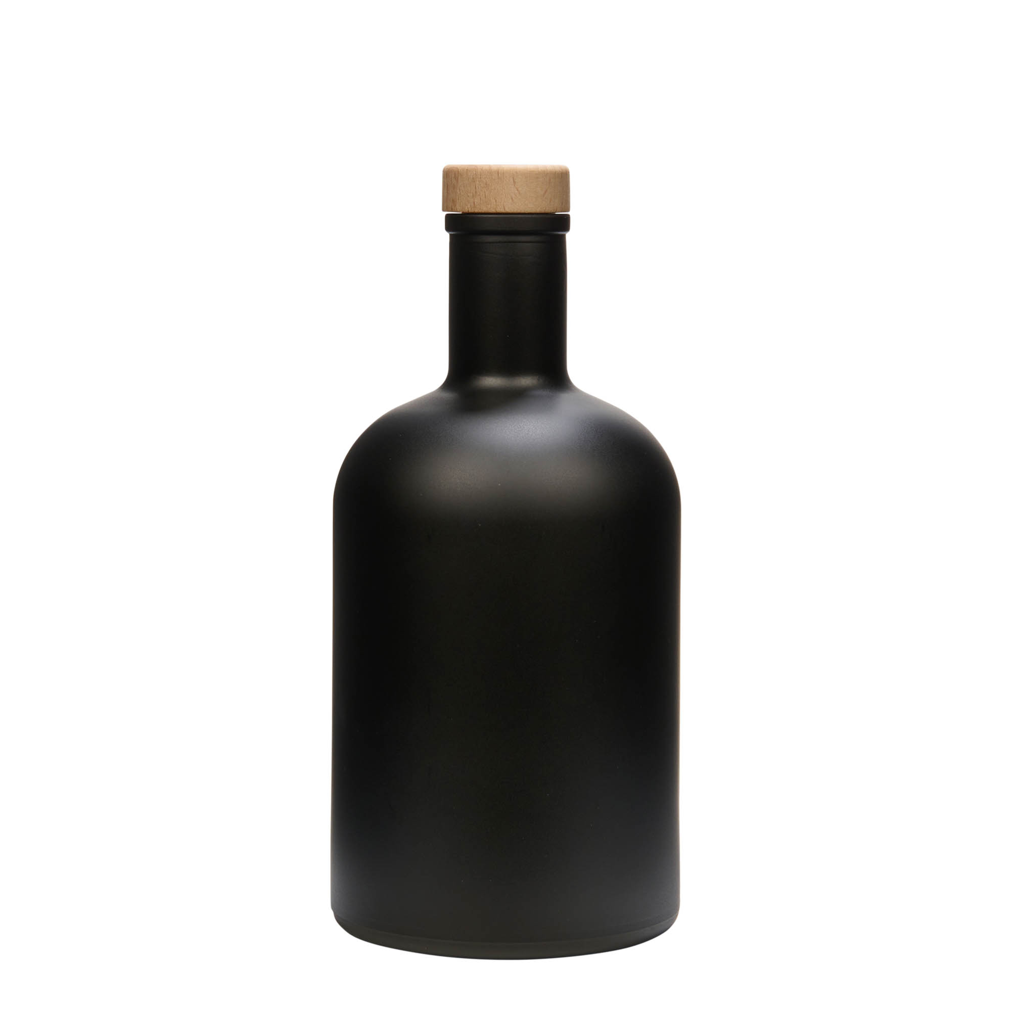 700 ml stikla pudele 'Gerardino', melna, atvere: korķis