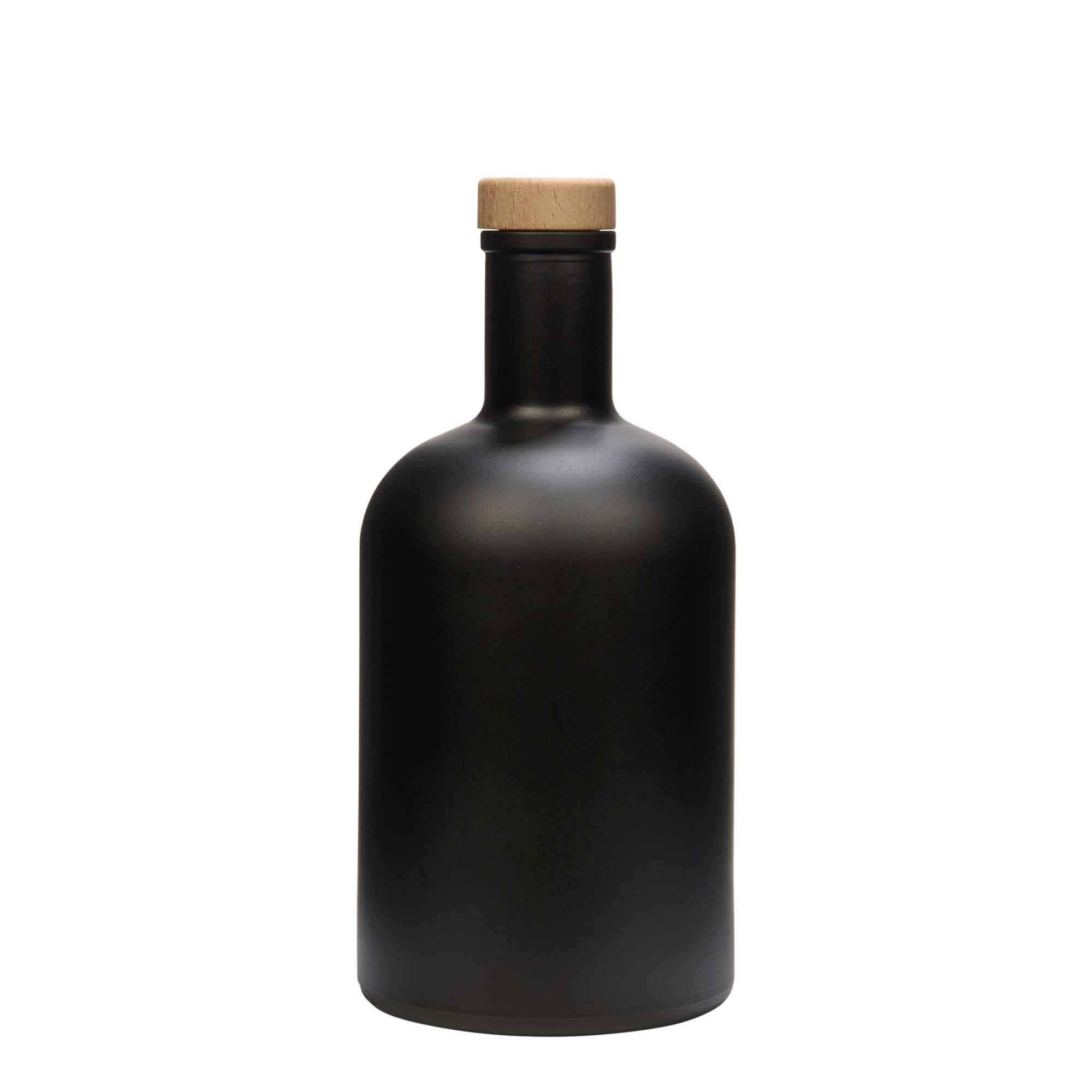 700 ml stikla pudele 'Gerardino', melna, atvere: korķis