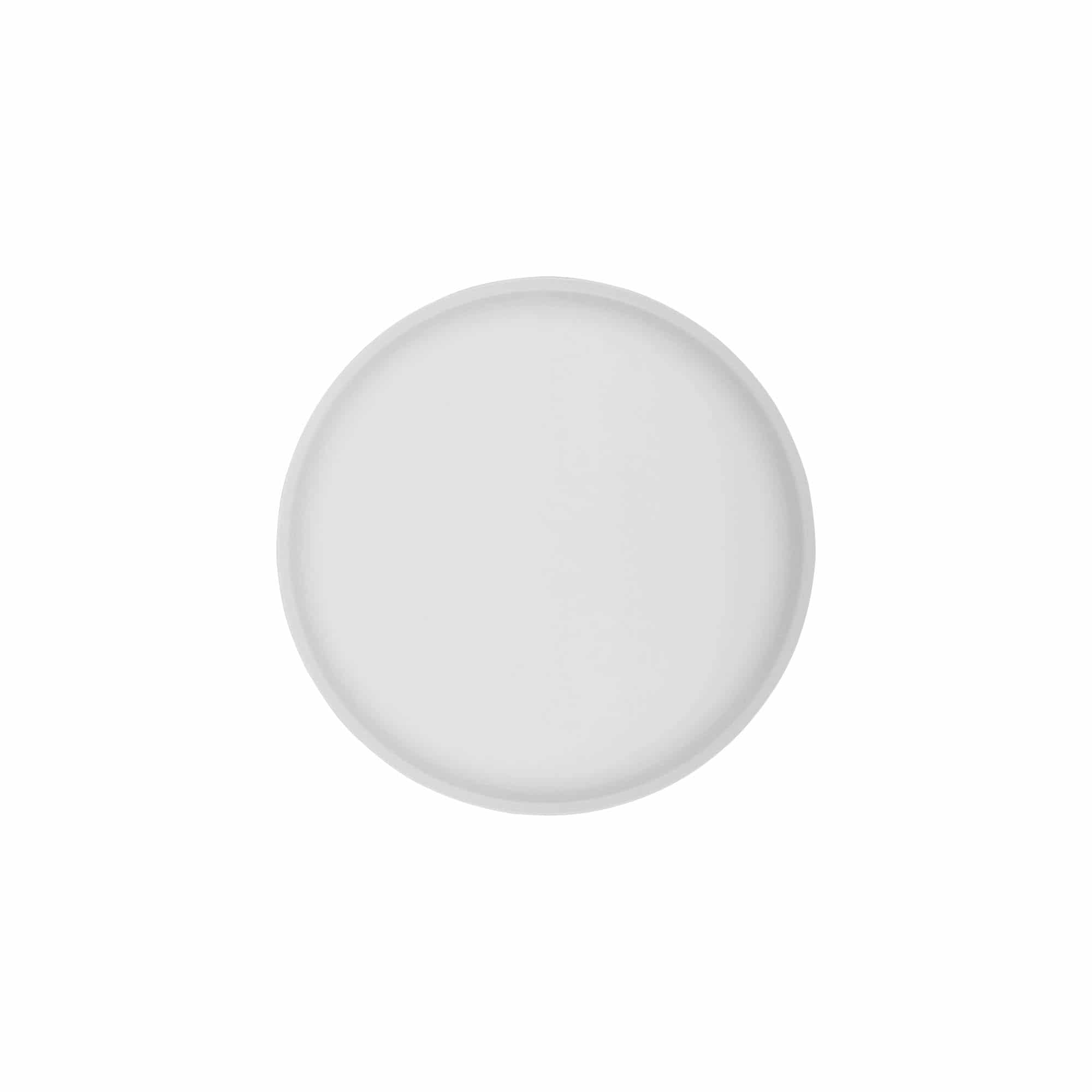 Skrūvējams vāciņš 'Clear/Platin Edition', PP plastmasas, balts, aizdarei: 70/2P