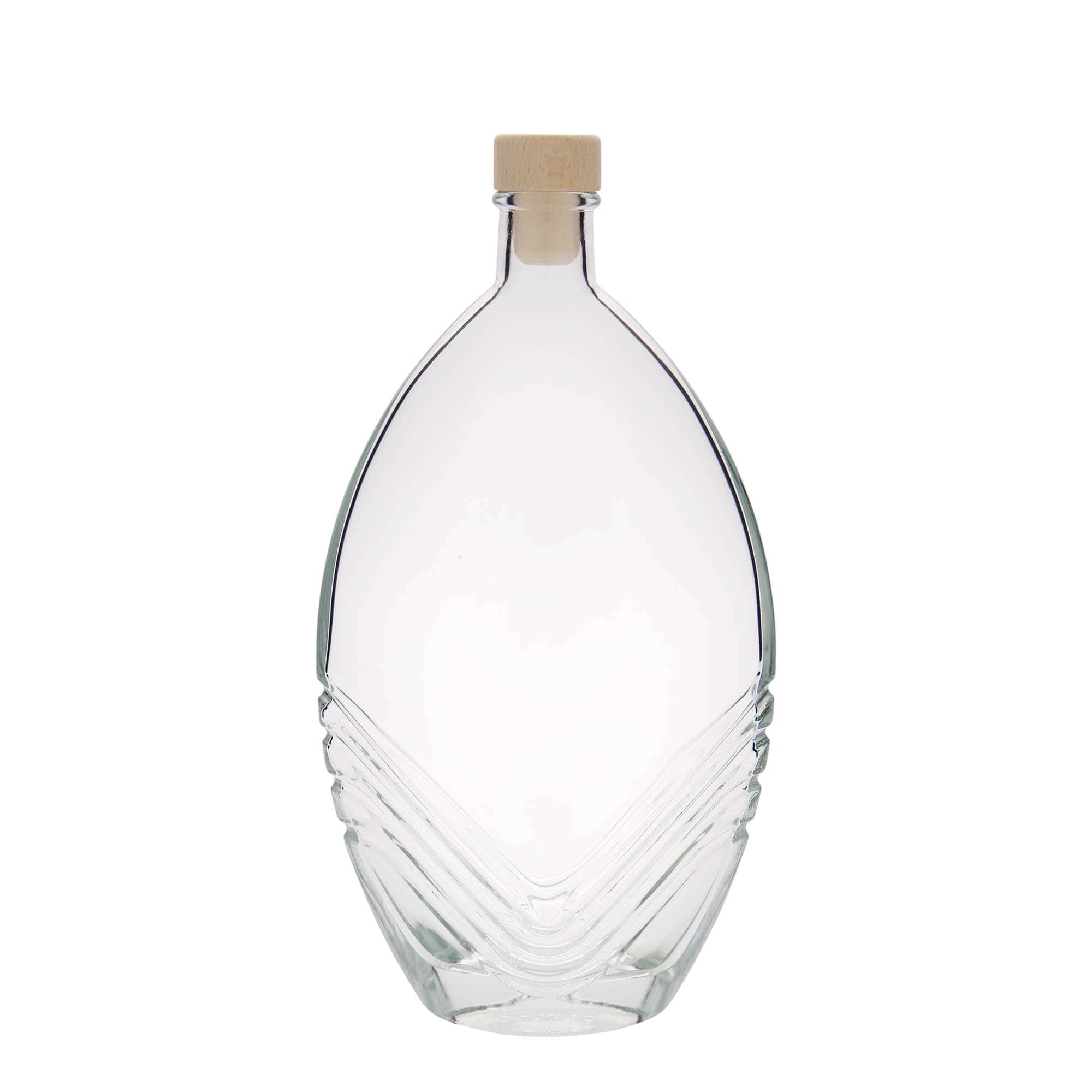 500 ml stikla pudele 'Florence', ovāla, aizdare: korķis