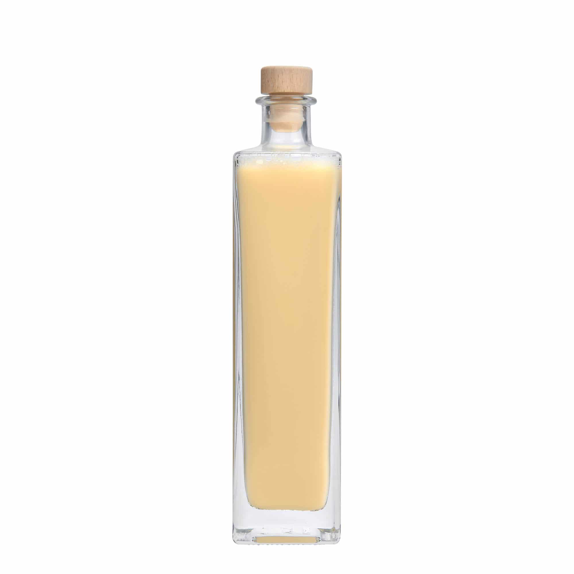 500 ml stikla pudele, 'Rafaello', kvadrātiska, aizdare: korķis