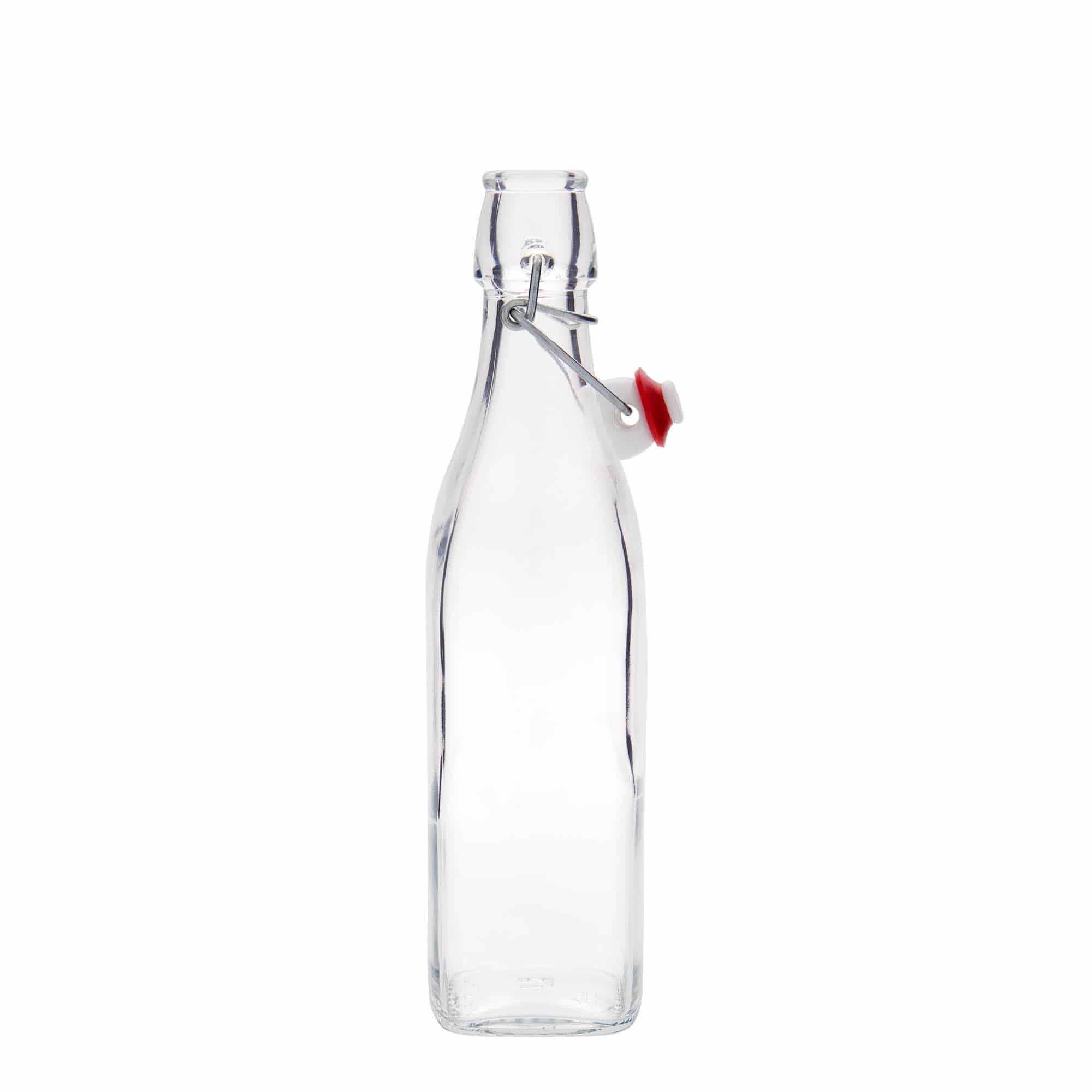 500 ml stikla pudele 'Swing, kvadrātveida, kakliņš: aizbīdņa aizdare' 500 ml stikla pudele 'Swing, kvadrātveida, kakliņš: aizbīdņa aizdare'