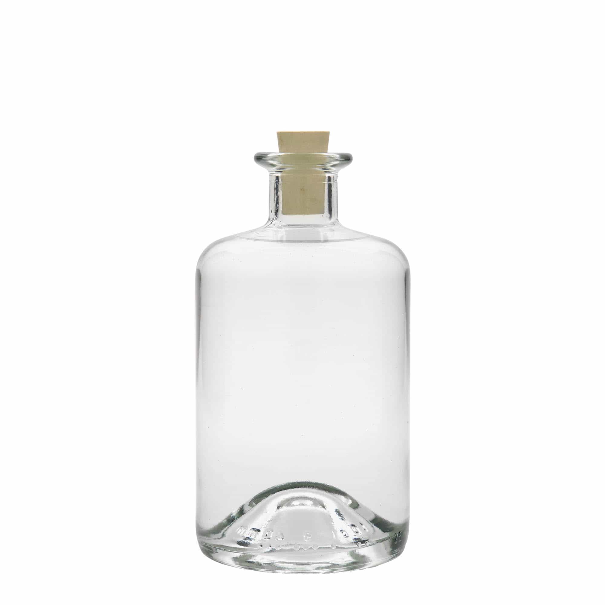 500 ml stikla pudele, farmācijas, aizdare: korķis