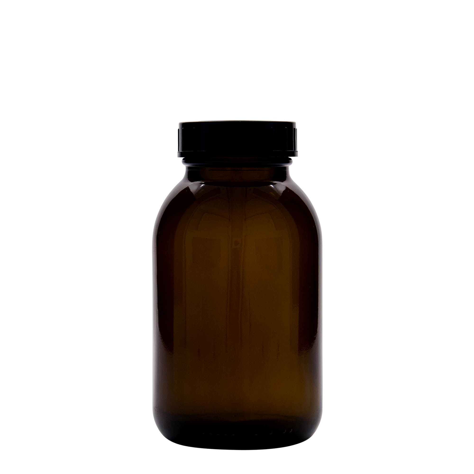500 ml plata kakla stikla burka, brūna, atvere: DIN 55 500 ml plata kakla stikla burka, brūna, atvere: DIN 55