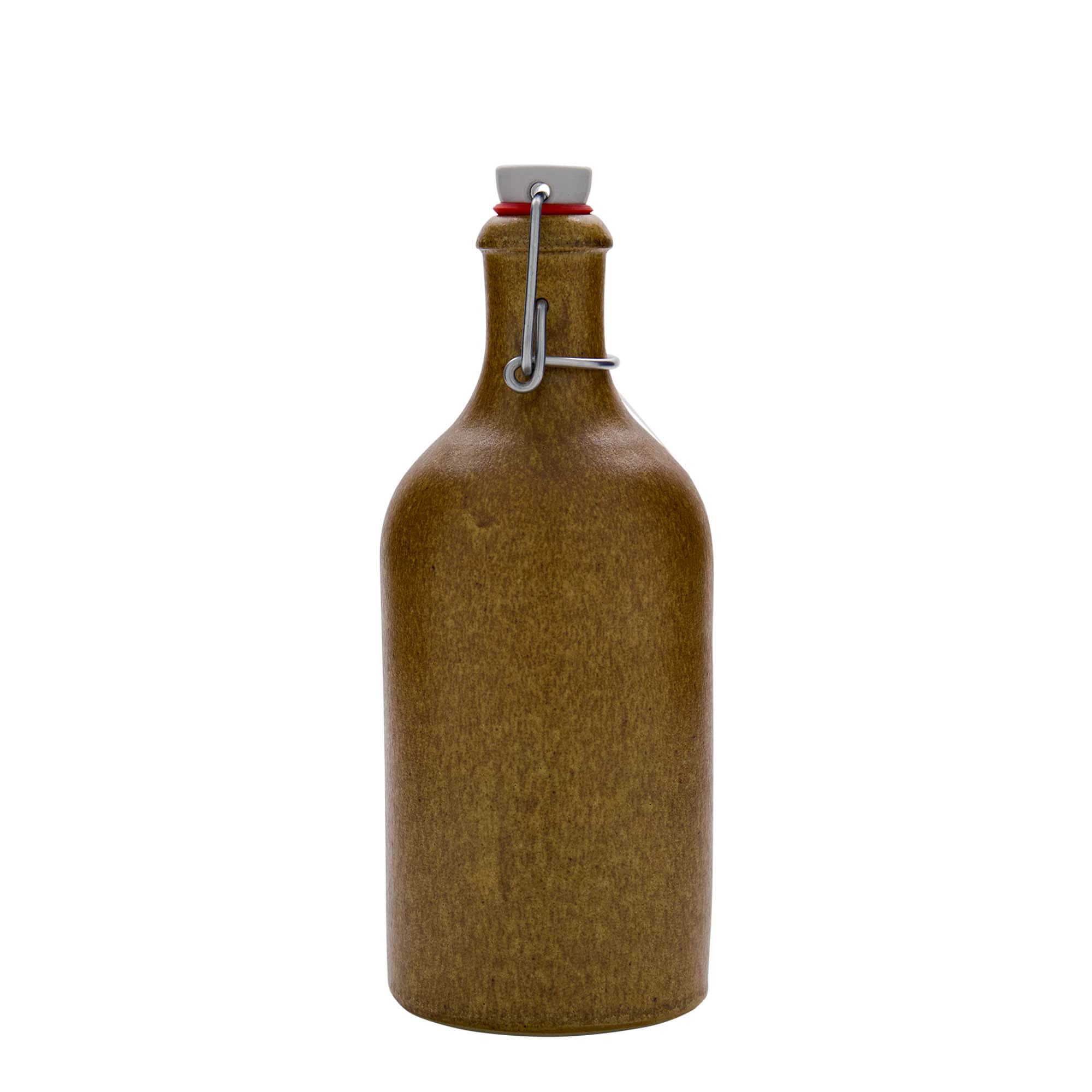 500 ml māla krūze, keramikas, brūna kristāla, atvere: aizbīdņa vāks