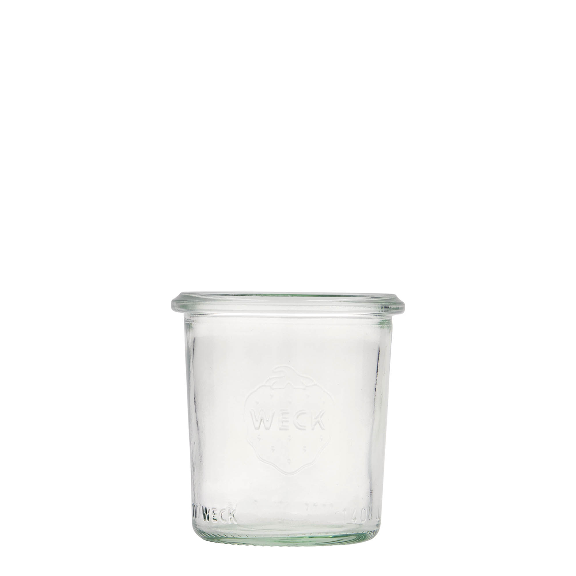 140 ml WECK krūzīte ar plakanu dibenu, atvere: apaļš malu gredzens 140 ml WECK krūzīte ar plakanu dibenu, atvere: apaļš malu gredzens