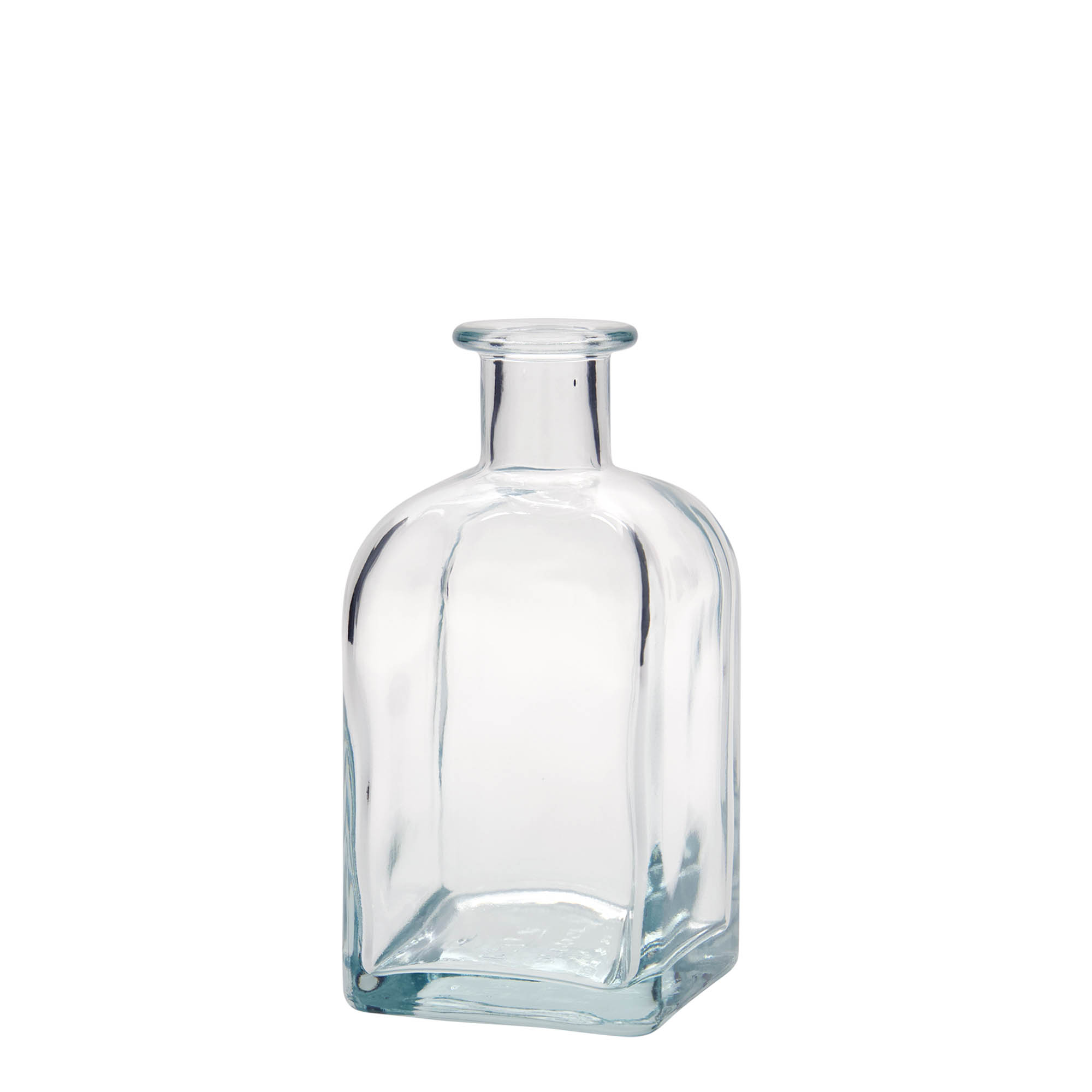 350 ml stikla pudele Apotheker Carré, kvadrātveida, atvere: korķis