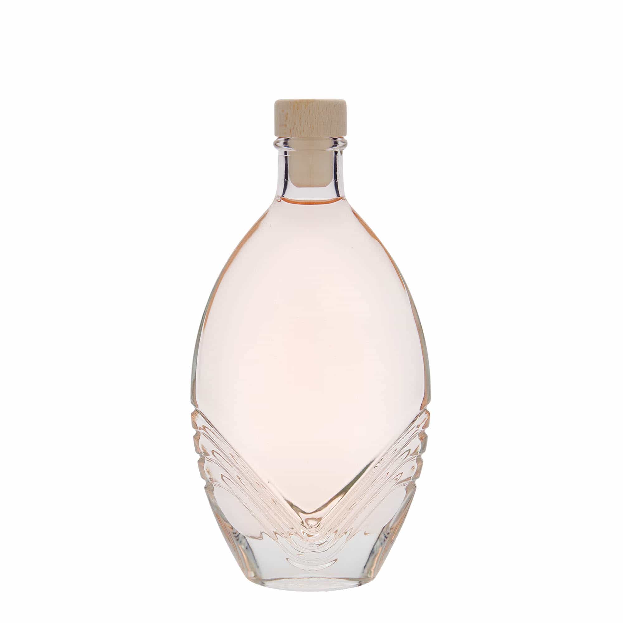200 ml stikla pudele 'Florence', ovāla, aizdare: korķis