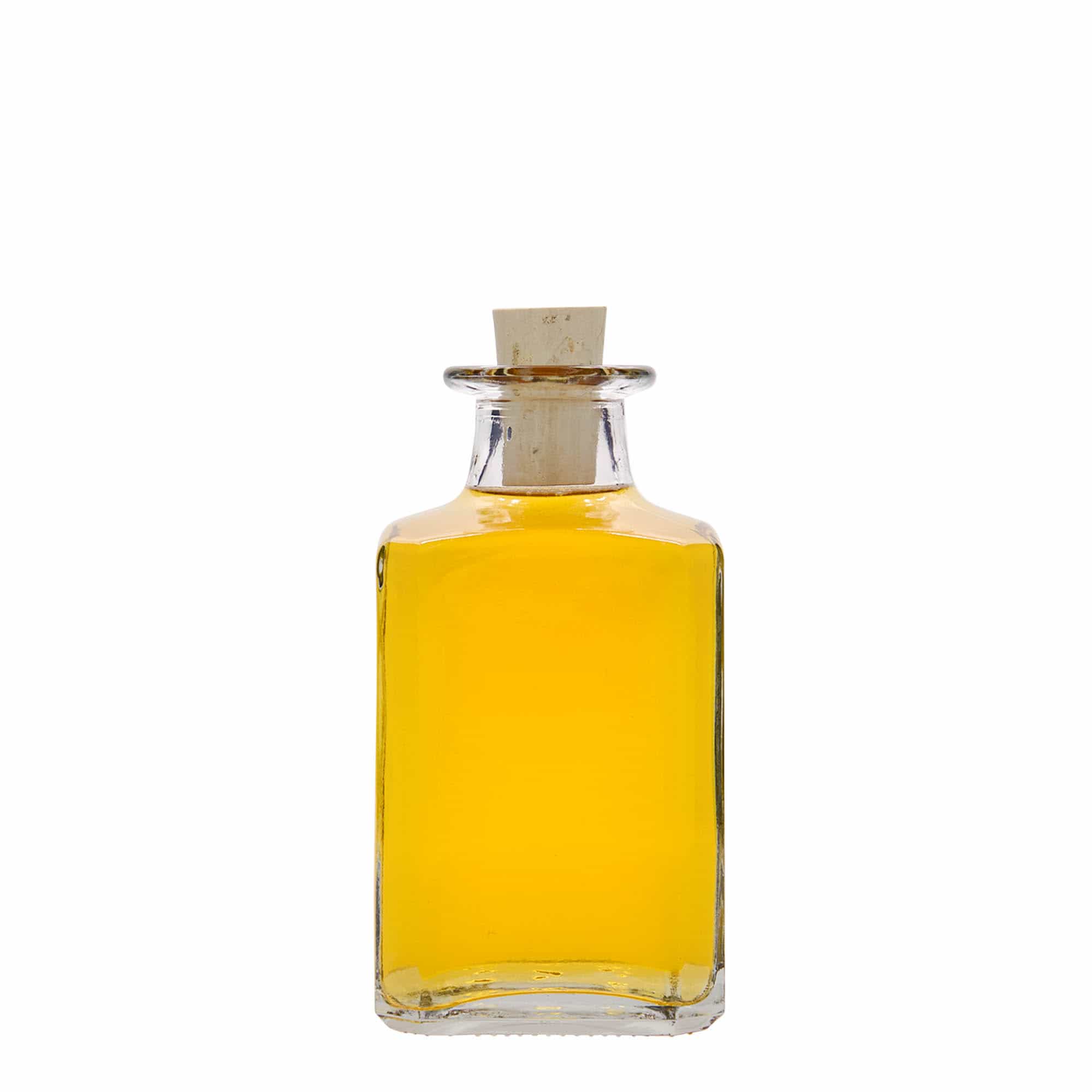 250 ml stikla pudele 'Torben', kvadrātiska, aizdare: korķis