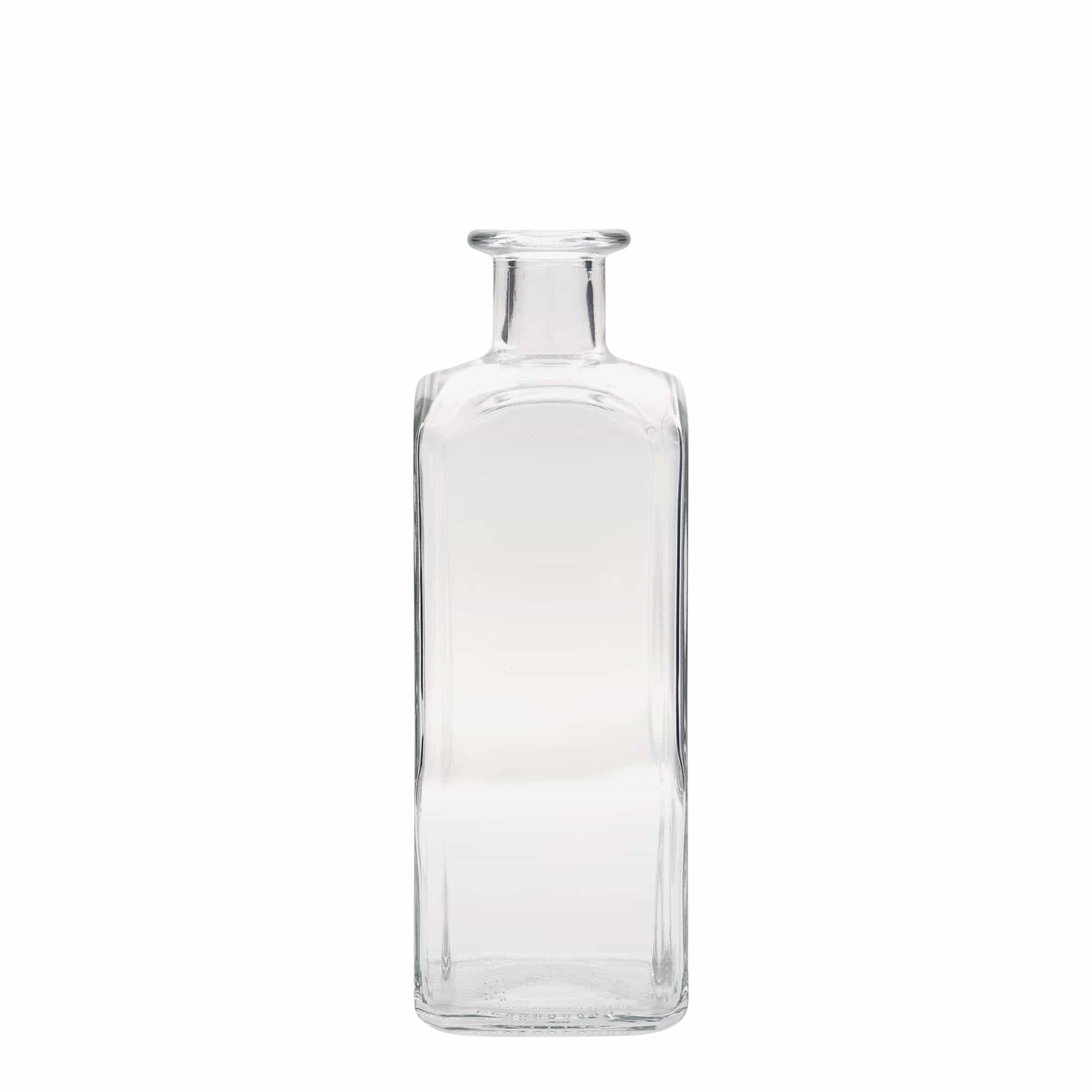 500 ml stikla pudele, farmācijas, 'Carré', kvadrātiska, aizdare: korķis 500 ml stikla pudele, farmācijas, 'Carré', kvadrātiska, aizdare: korķis