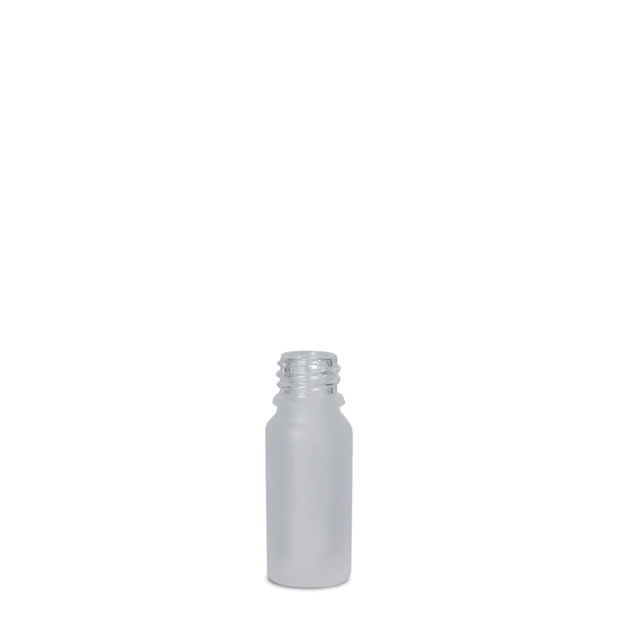 10 ml medicīnas pudele, stikls, apsarmots, atvere: DIN 18