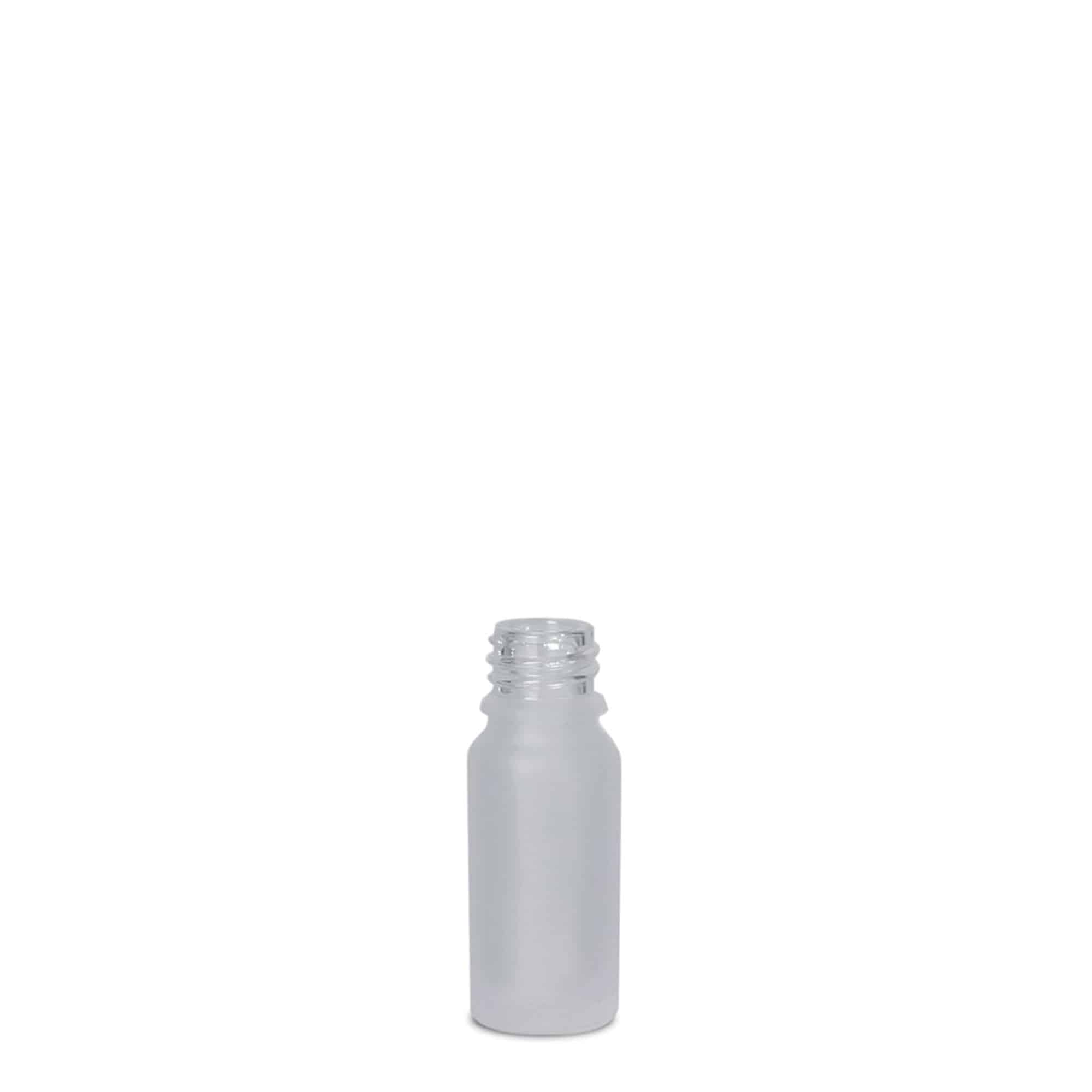 10 ml medicīnas pudele, stikls, apsarmots, atvere: DIN 18