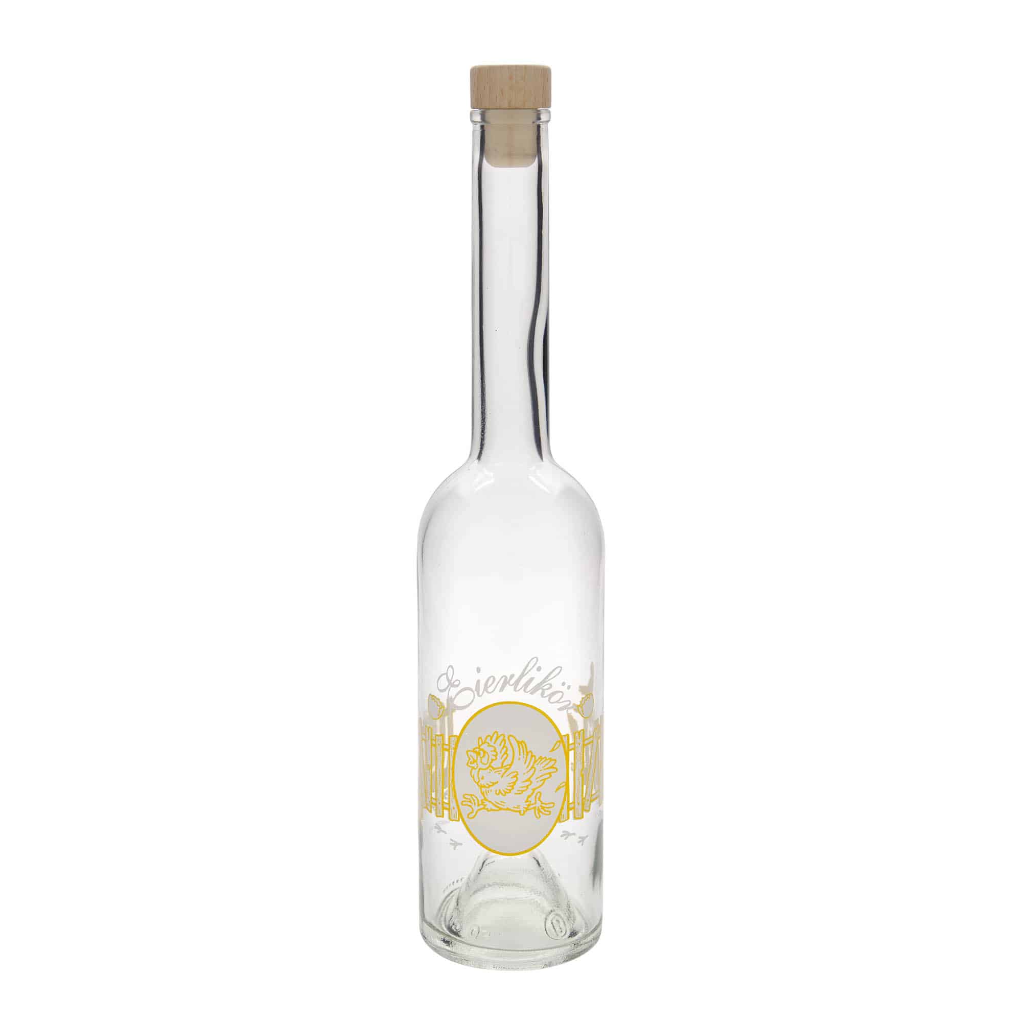 500 ml stikla pudele 'Opera', motīvs: olu liķieris, atvere: korķis