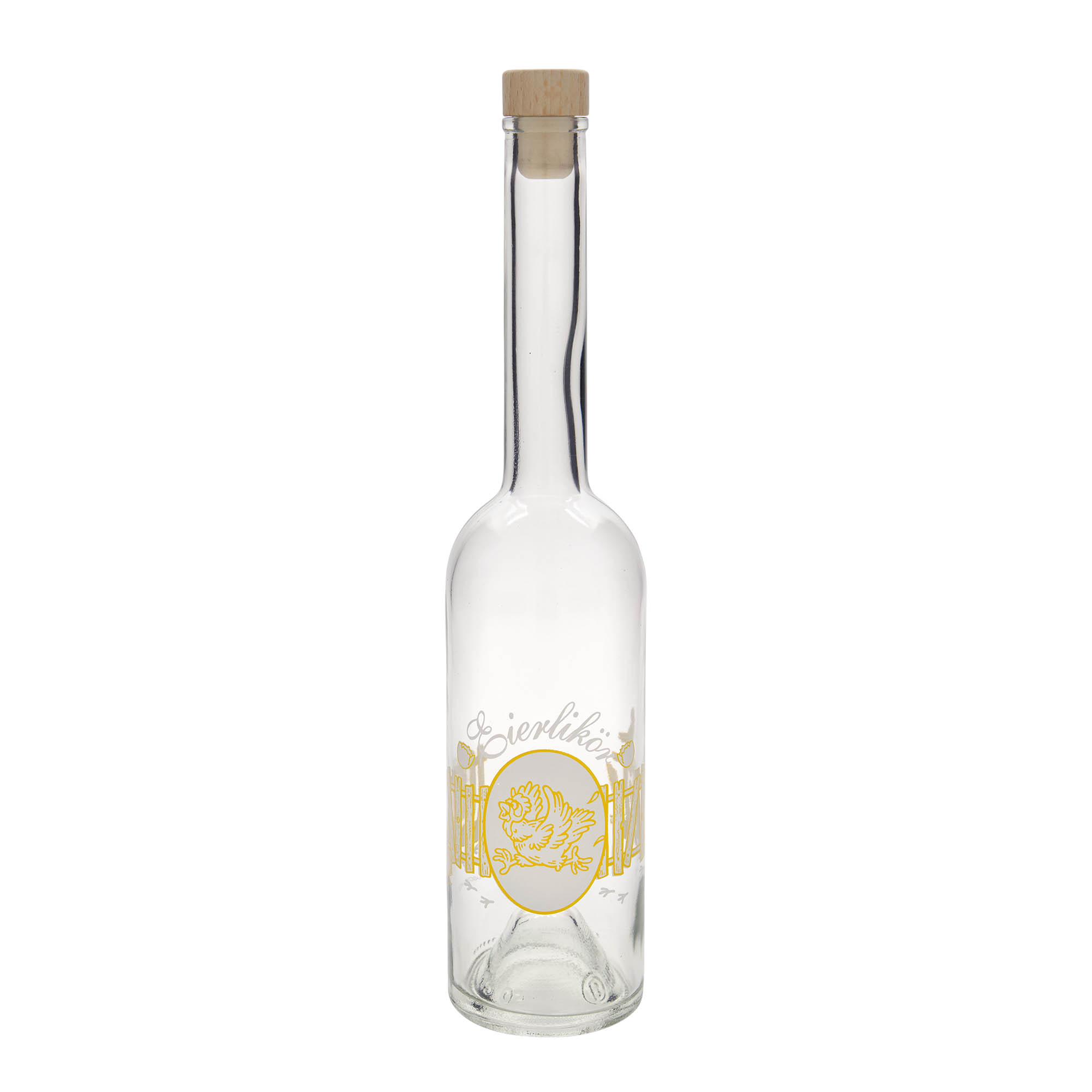 500 ml stikla pudele 'Opera', motīvs: olu liķieris, atvere: korķis