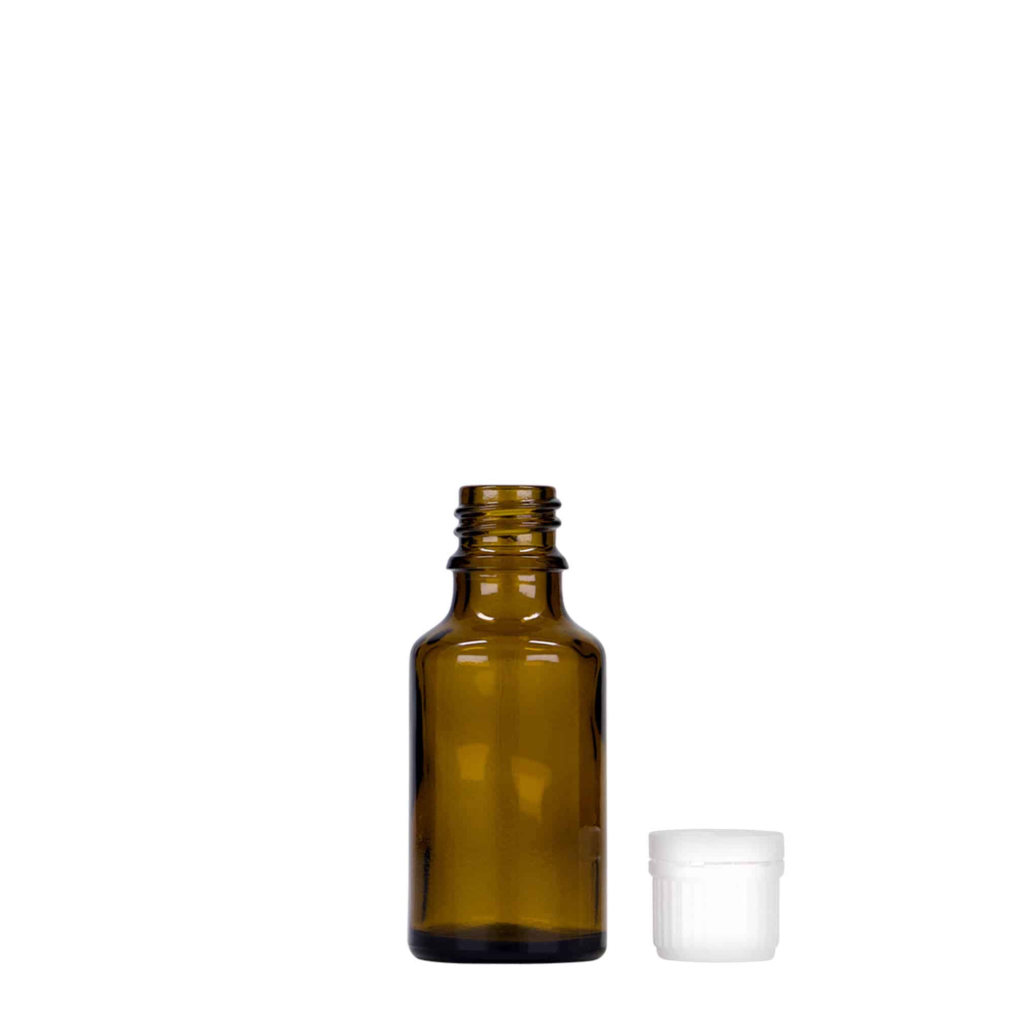 25 ml zāļu pudelīte, stikla, brūna, aizdare: DIN 18