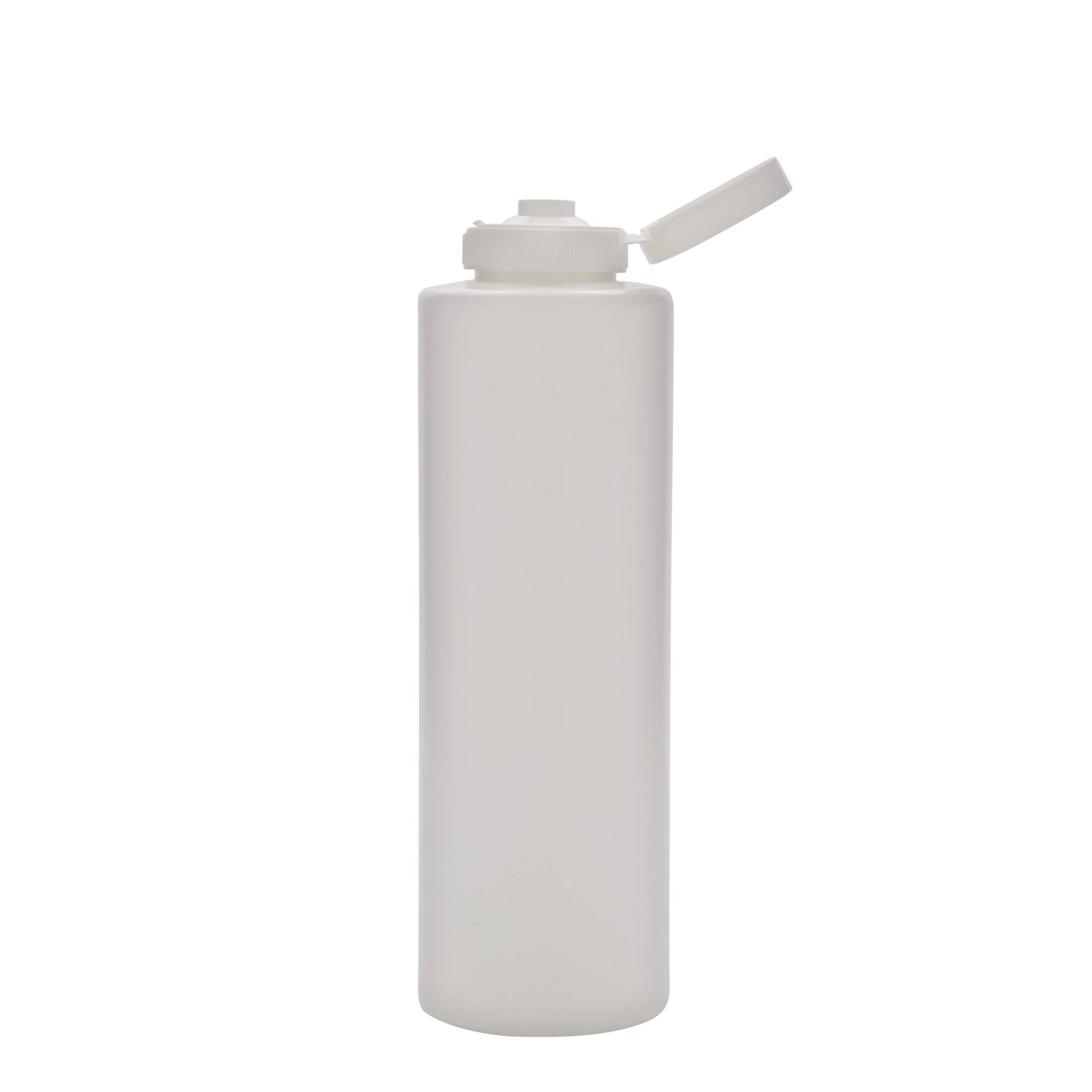 500 ml mērces pudele, LDPE plastmasa, balta, atvere: 38/400 500 ml mērces pudele, LDPE plastmasa, balta, atvere: 38/400