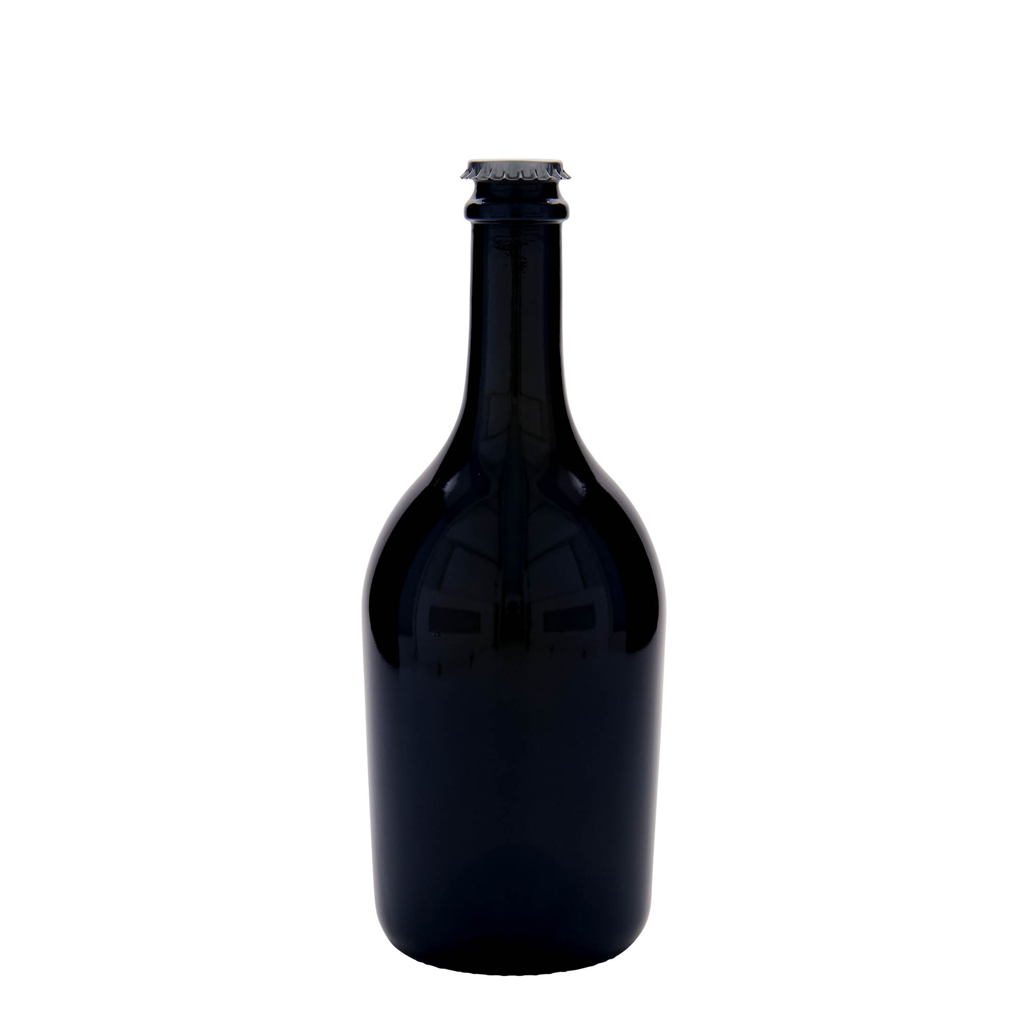 750 ml alus/šampanieša pudele 'Butterfly', stikls, antīkzaļš, atvere: kronkorkis