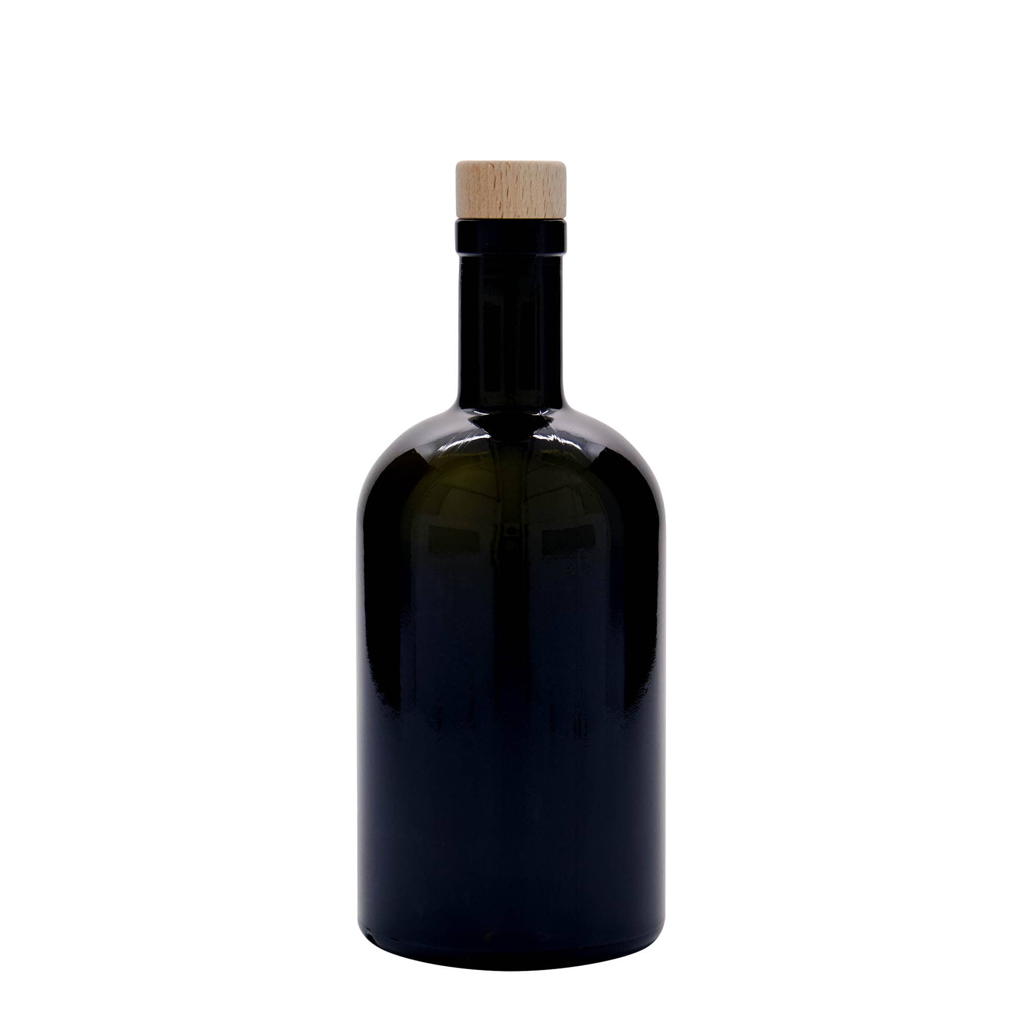 500 ml stikla pudele 'Farmacia', antīkzaļa, atvere: korķis