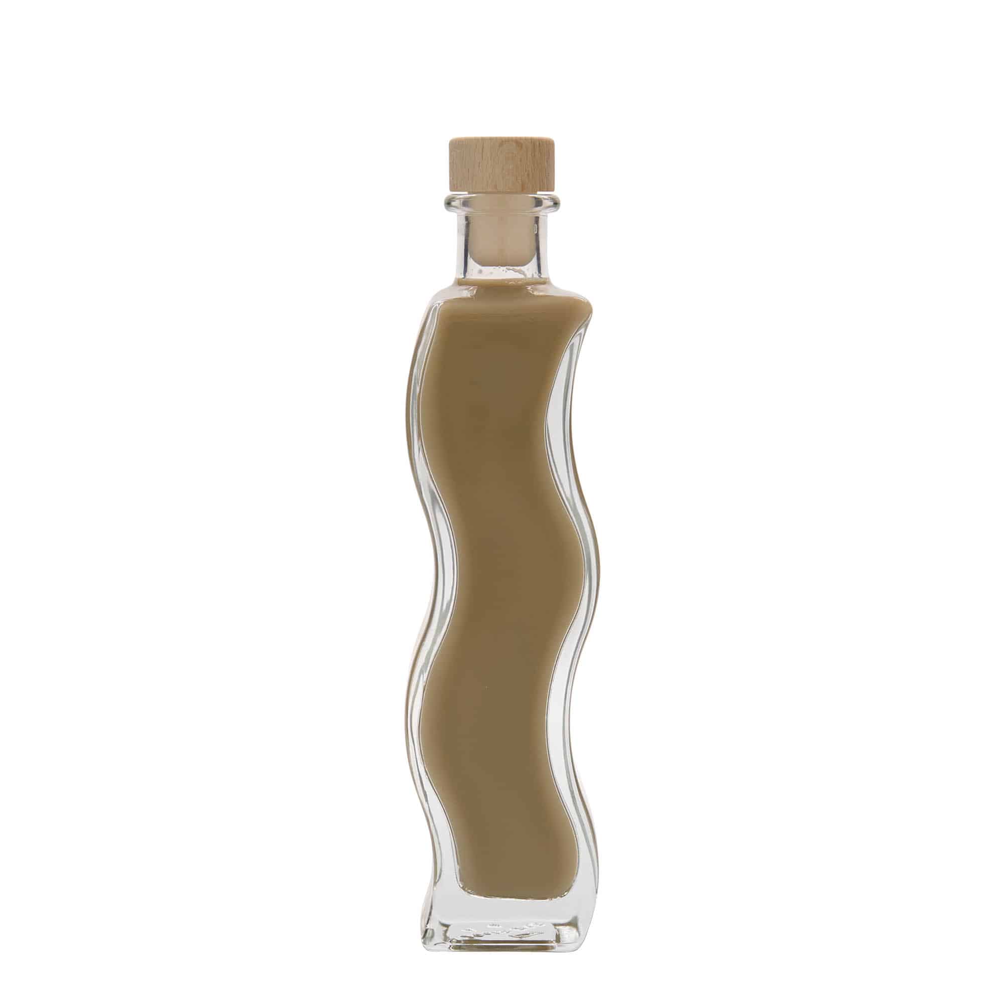 200 ml stikla pudele 'Vilnis', kvadrātiska, aizdare: korķis