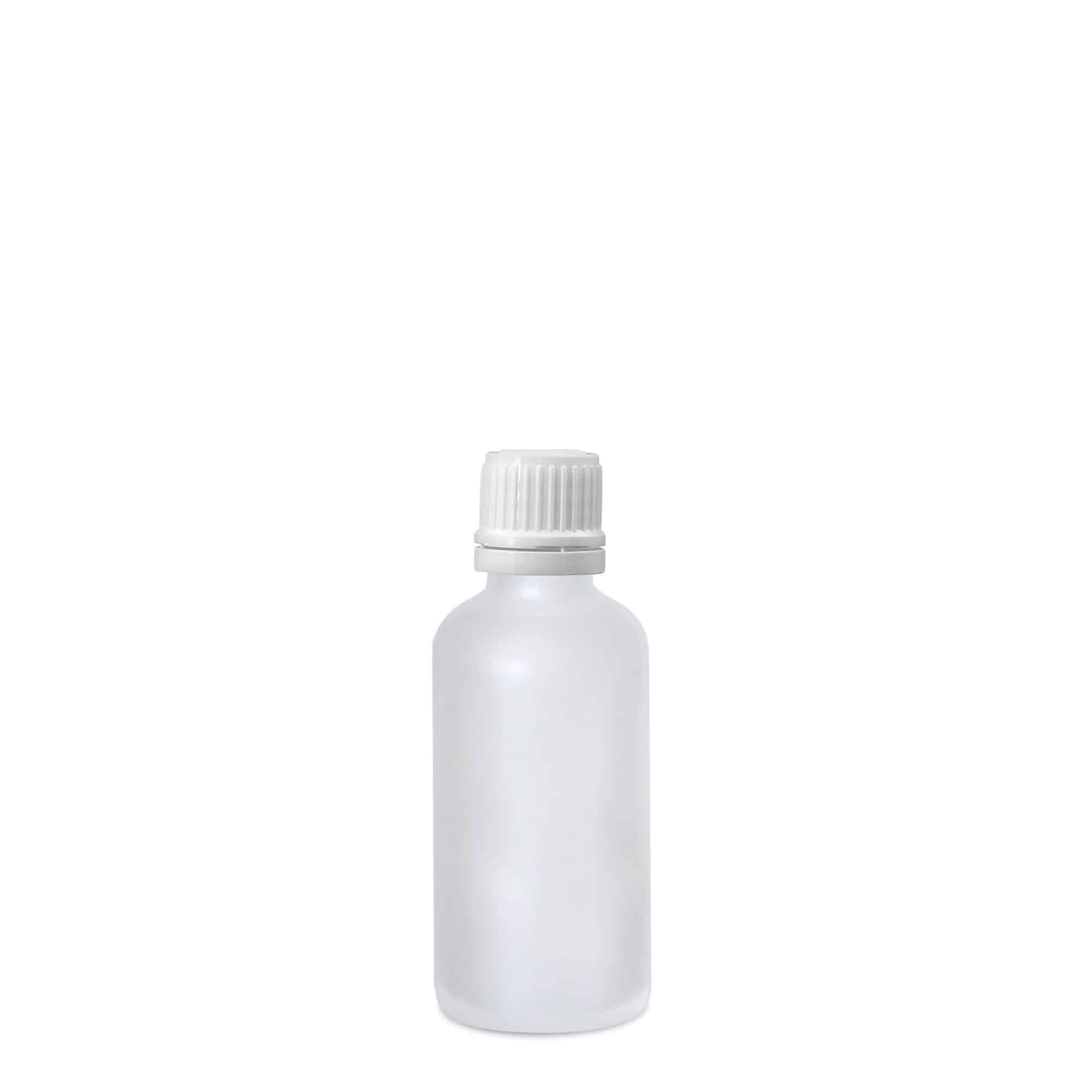 50 ml medicininis butelis, stiklas, rudas matinis, kaklelis: DIN 18