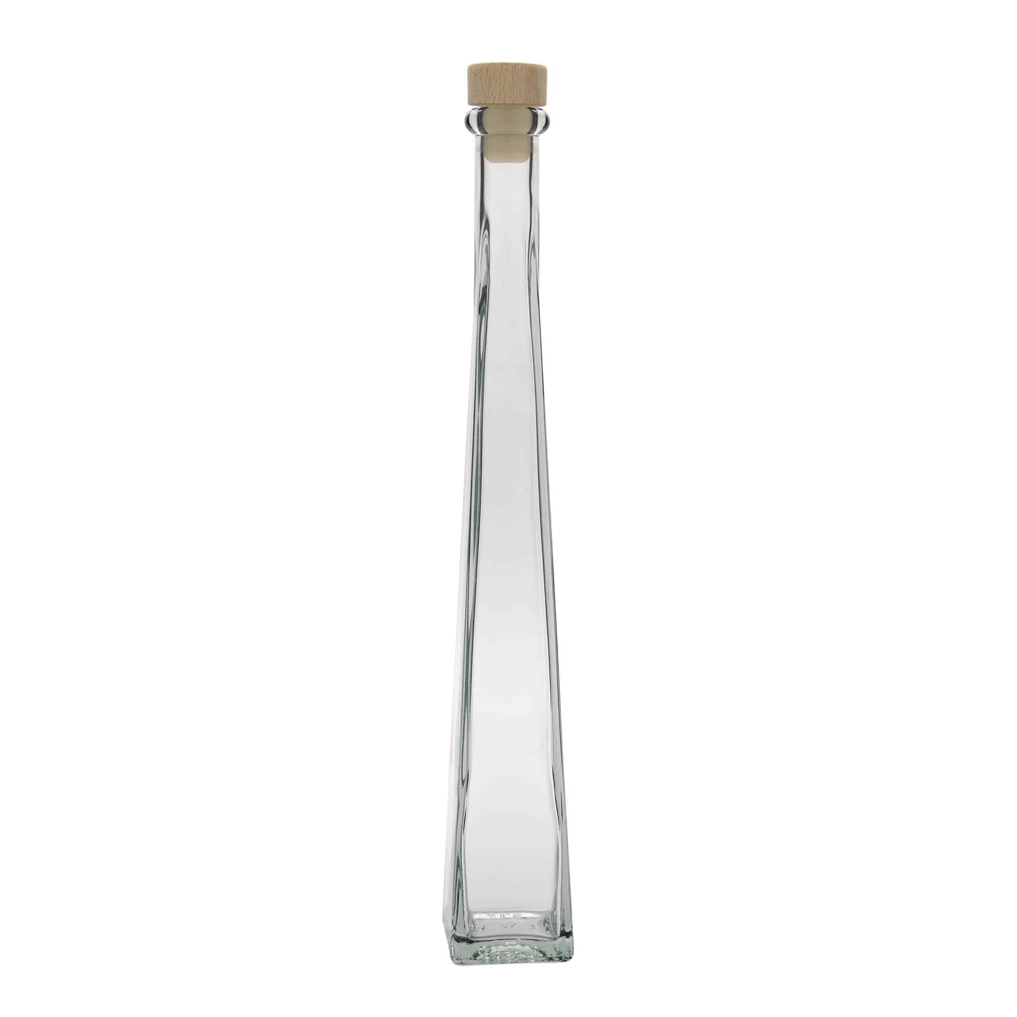 200 ml stikla pudele 'Dama Quadrato', kvadrātiska, aizdare: korķis