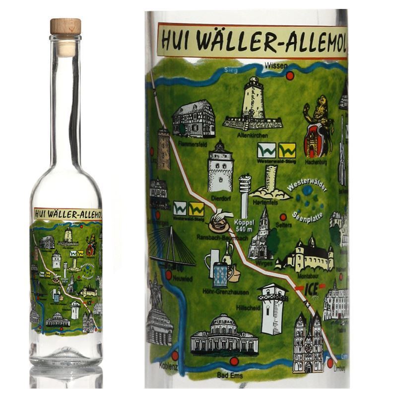 500 ml stikla pudele 'Opera', motīvs: Vestervalde, atvere: korķis 500 ml stikla pudele 'Opera', motīvs: Vestervalde, atvere: korķis