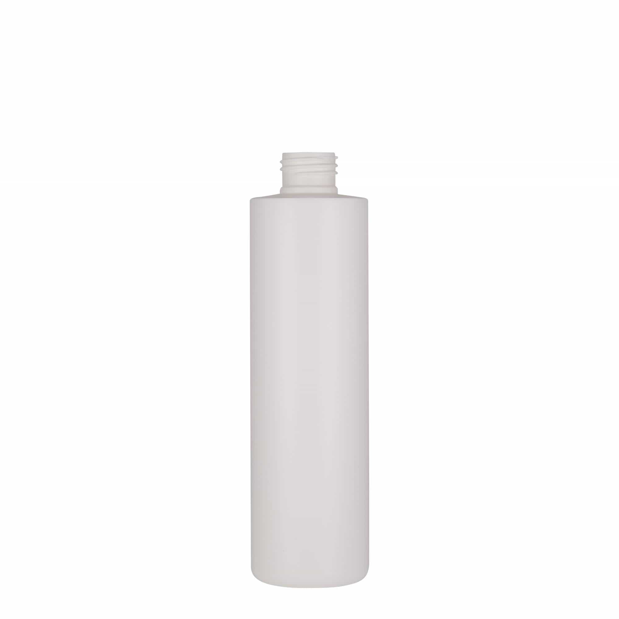 250 ml plastmasas pudele 'Pipe', HDPE, balta, atvere: 24/410