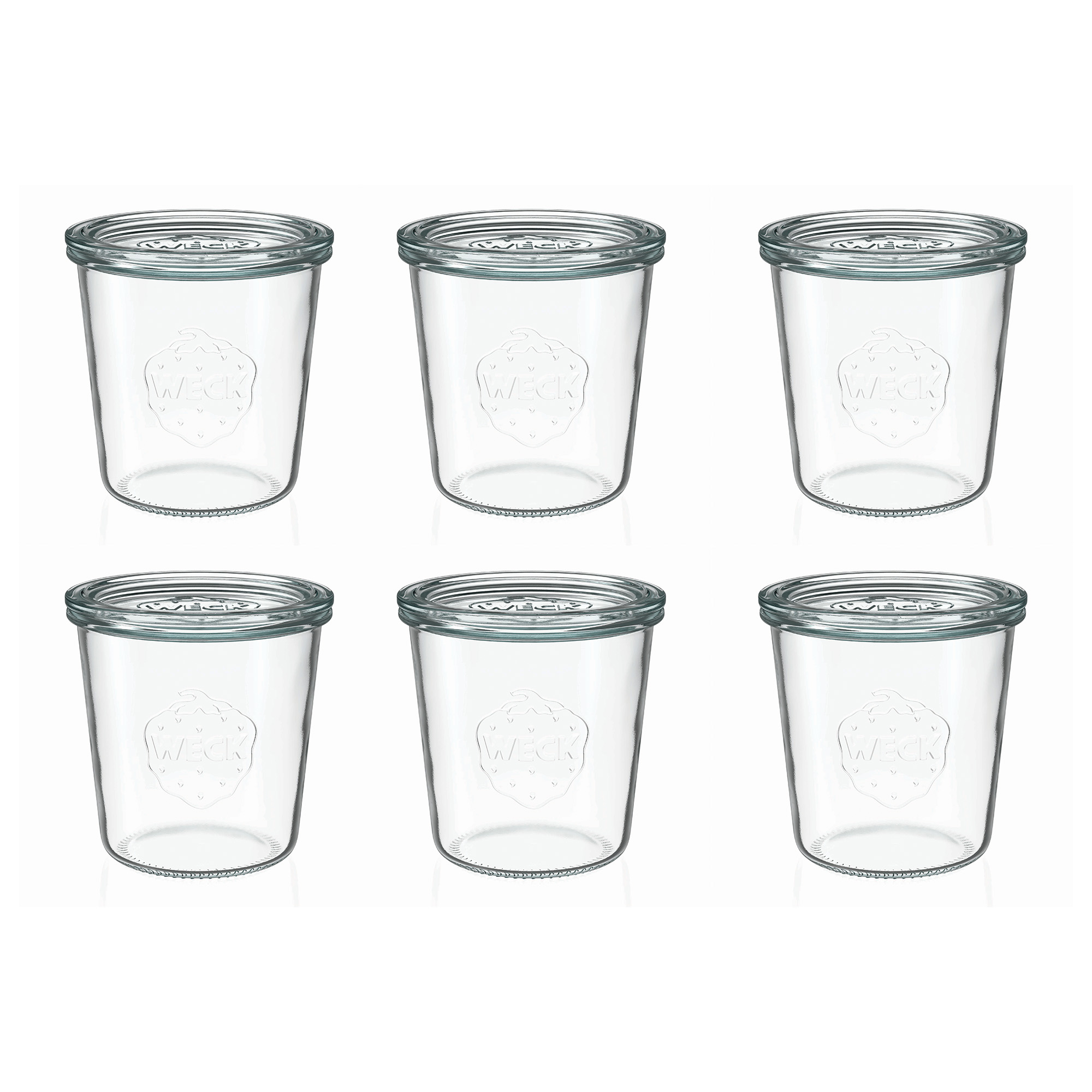 6x 580 ml WECK krituma burka ar stikla vāciņu RR 100