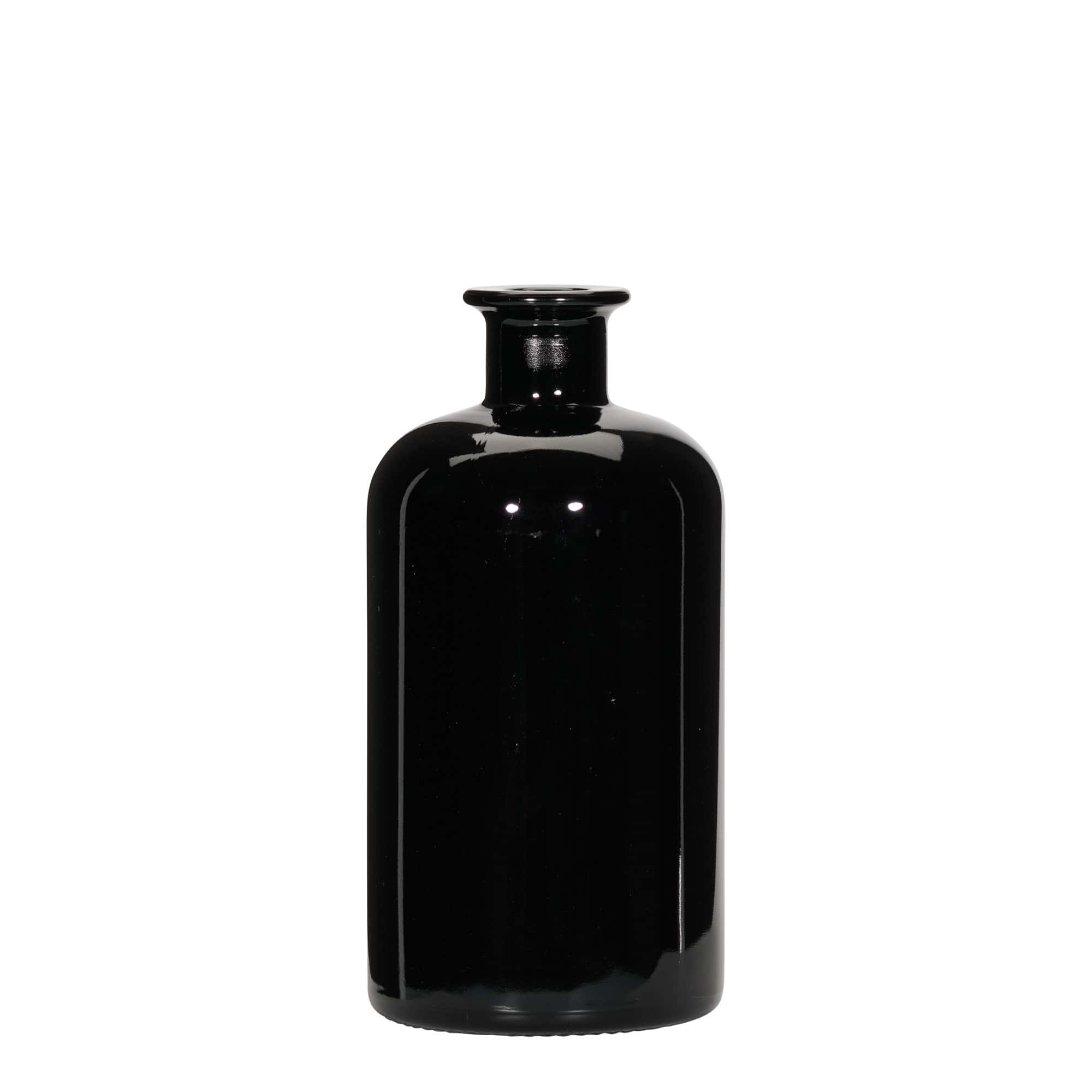500 ml stikla pudele, farmācijas, melna, aizdare: korķis 500 ml stikla pudele, farmācijas, melna, aizdare: korķis