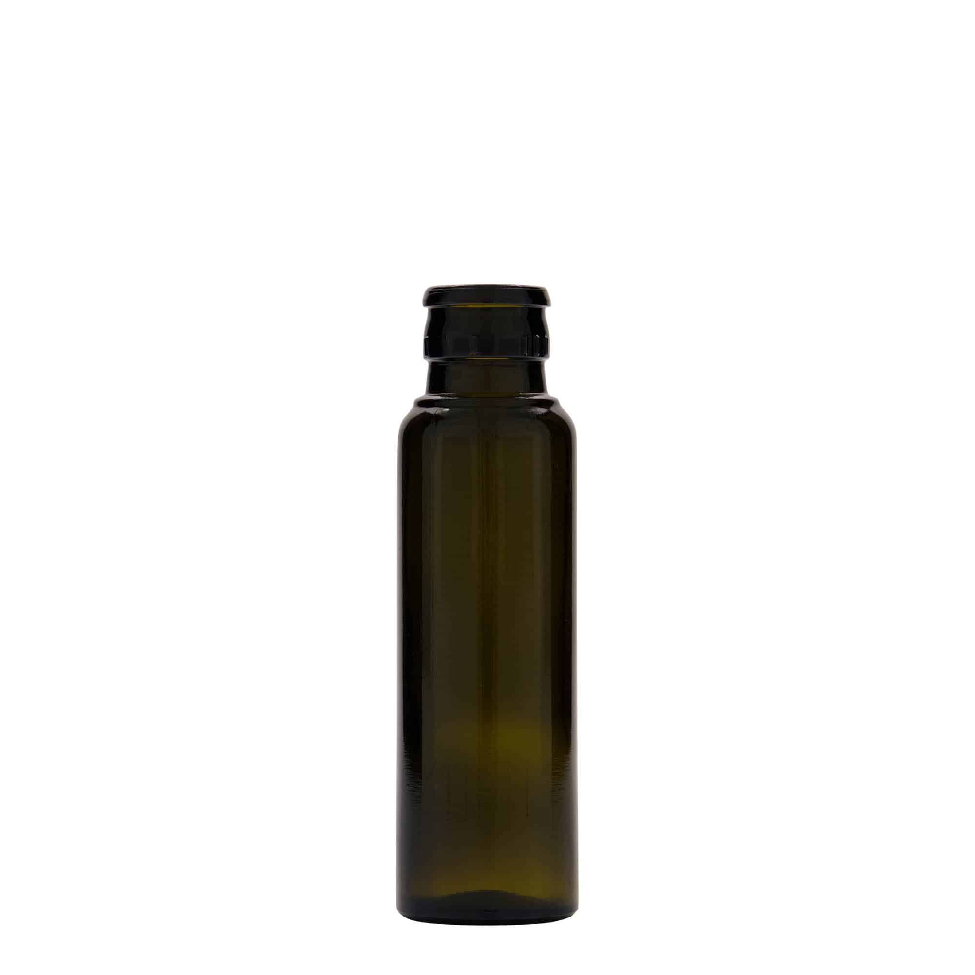 100 ml etiķa/eļļas pudele 'Willy New', stikla, antīki zaļa, aizdare: DOP 100 ml etiķa/eļļas pudele 'Willy New', stikla, antīki zaļa, aizdare: DOP