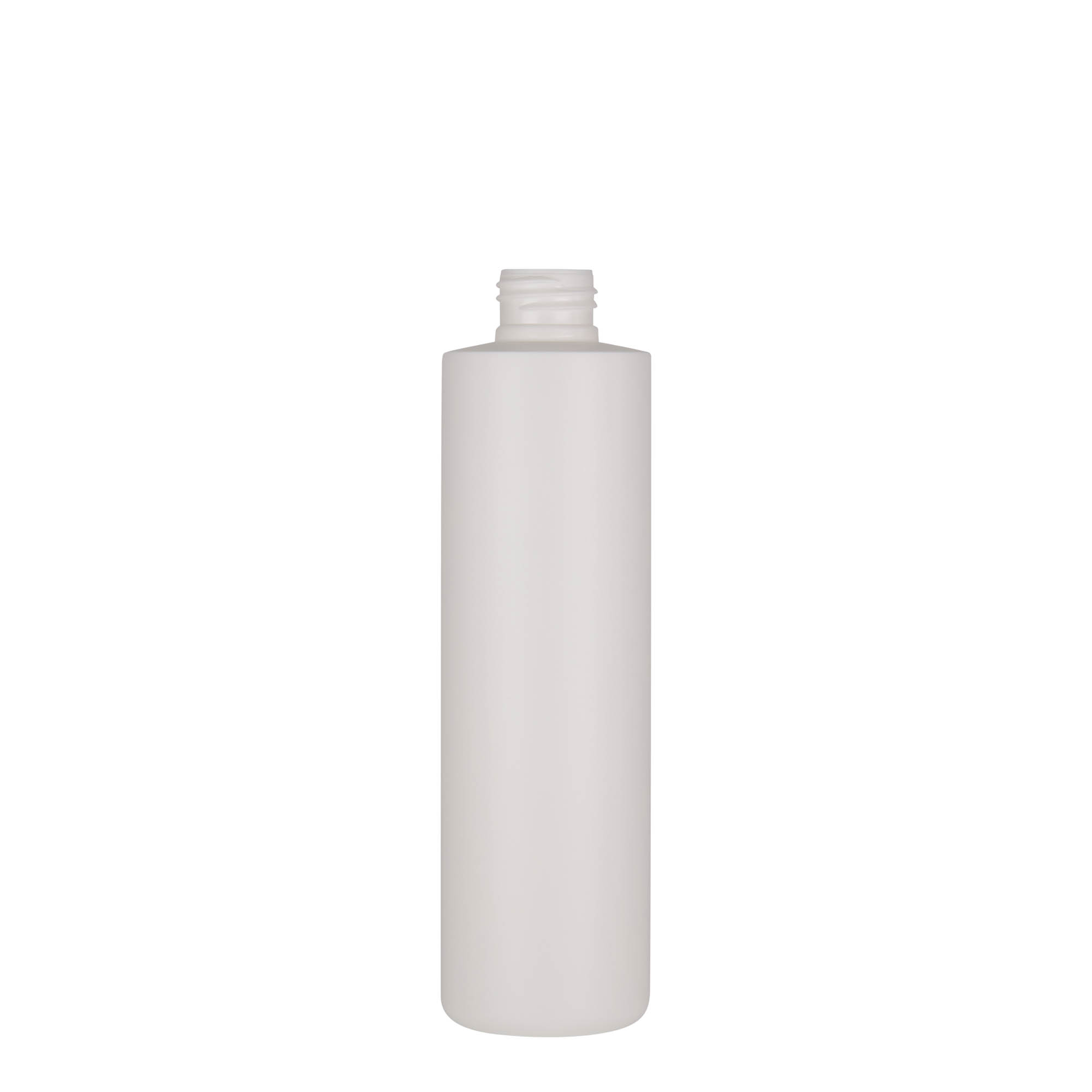250 ml plastmasas pudele 'Pipe', zaļa HDPE, balta, atvere: 24/410