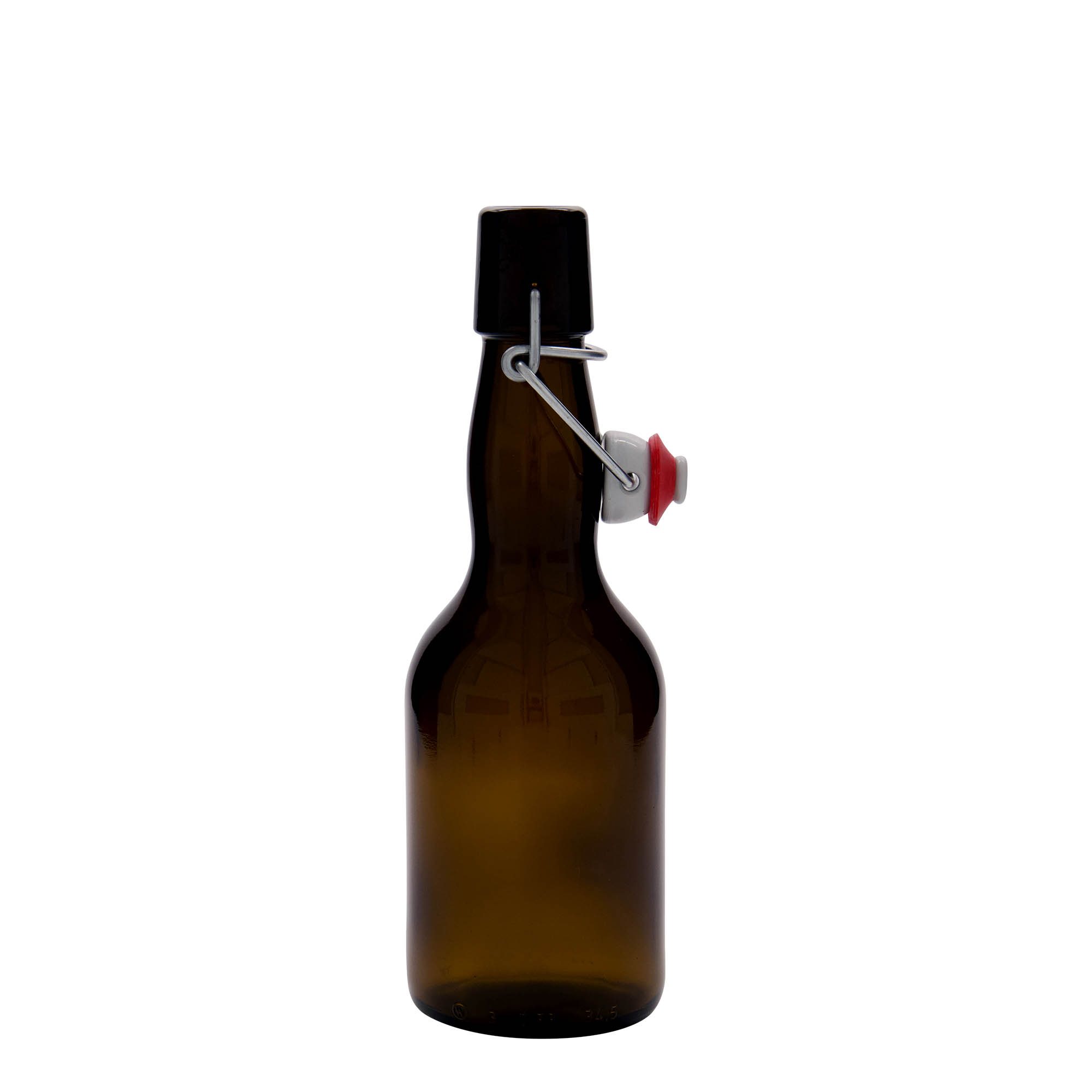 330 ml alus pudele ar kakliņu, stikls, brūna, atvere: ar aizbīdni