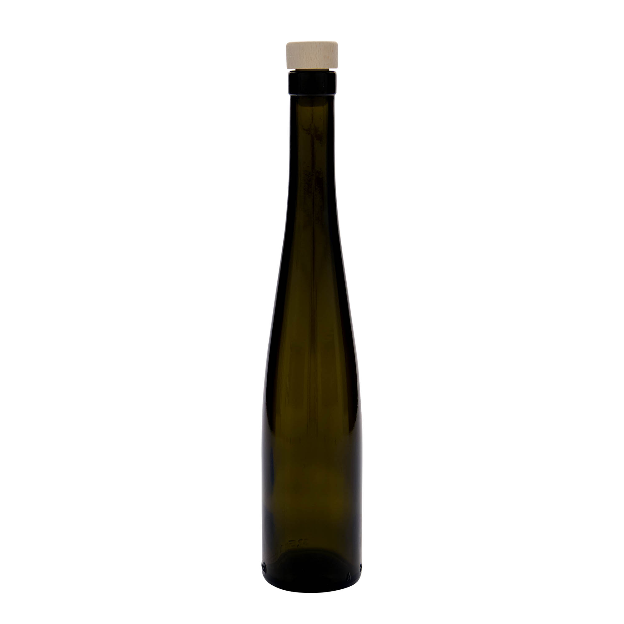 375 ml stikla pudele 'Weinschlegel', antīki zaļa, atvere: korķis