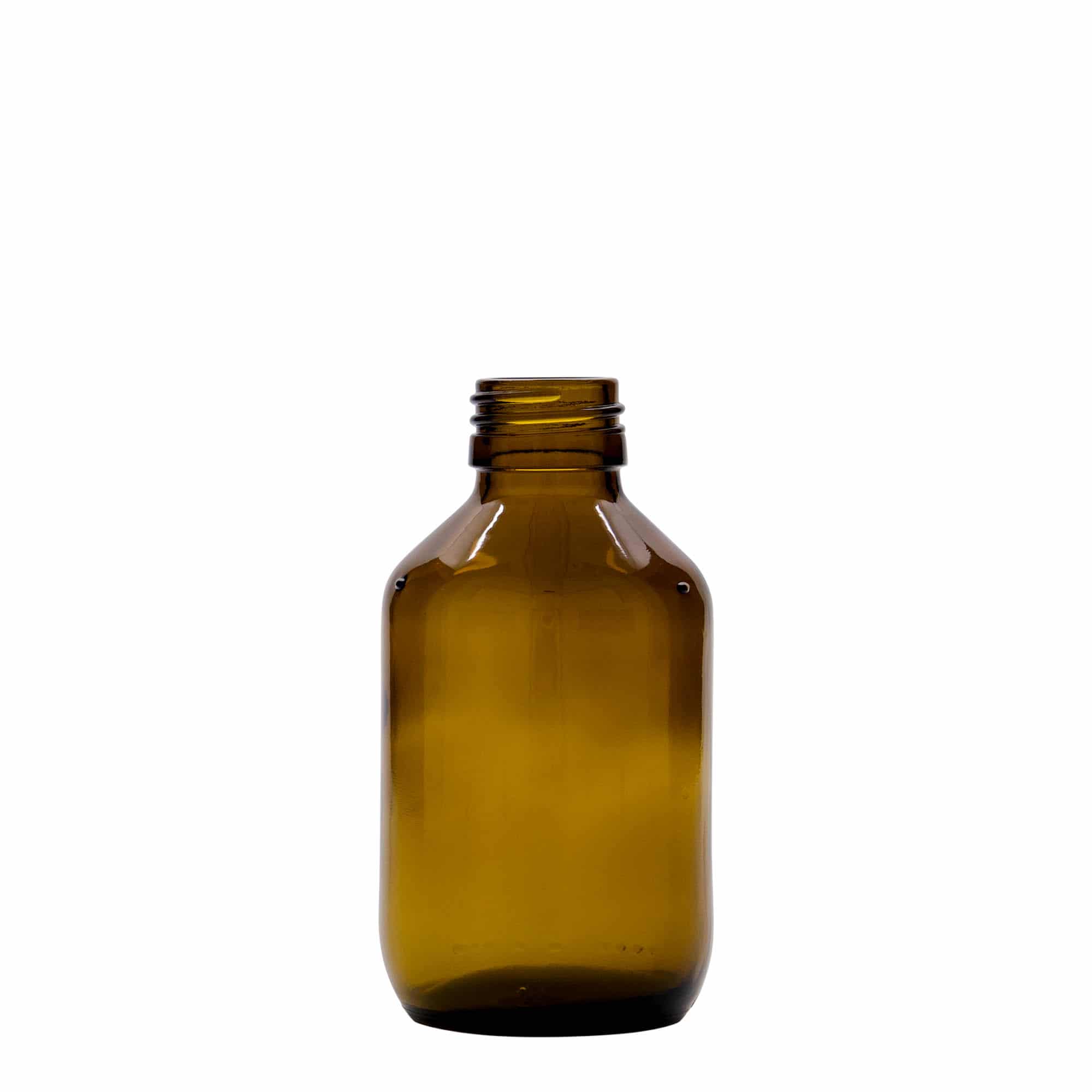 150 ml zāļu pudelīte, brūna, stikla, aizdare: PP 28 150 ml zāļu pudelīte, brūna, stikla, aizdare: PP 28