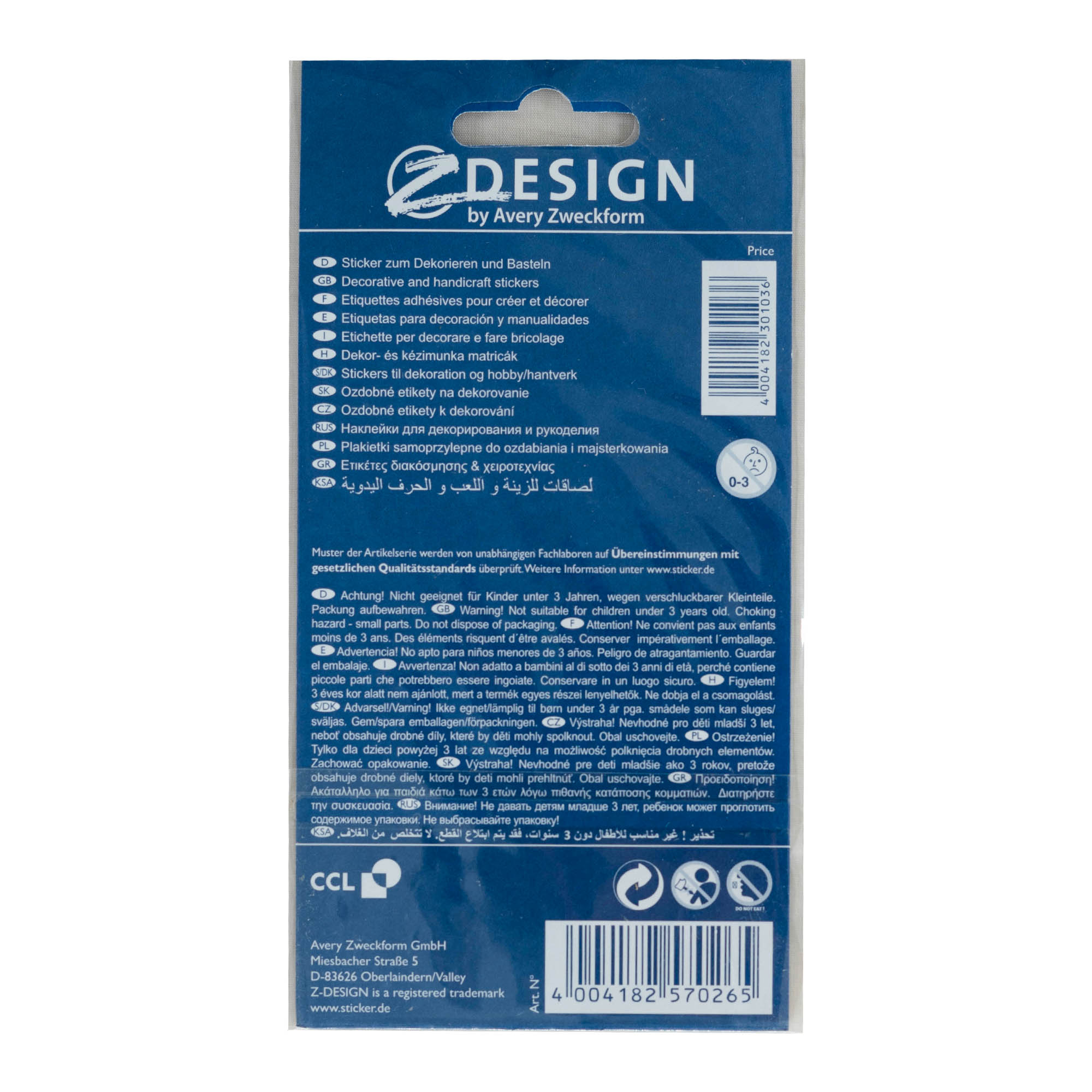 Zweckform uzlīmes "Viss labākais", daudzkrāsainas Zweckform uzlīmes "Viss labākais", daudzkrāsainas