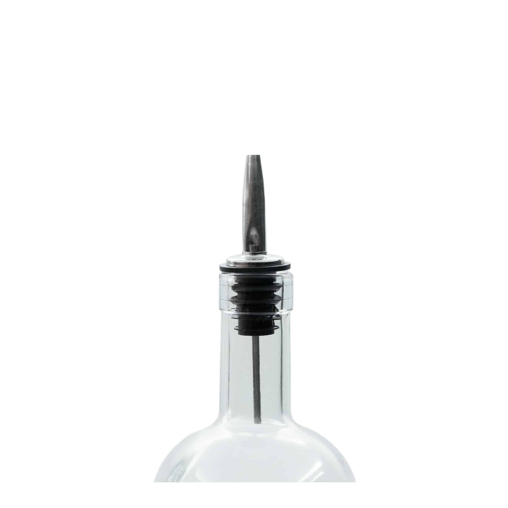 Izliešanas uzgalis Inox ar gaisa caurulīti, nerūsējošā tērauda, sudraba/melns Izliešanas uzgalis Inox ar gaisa caurulīti, nerūsējošā tērauda, sudraba/melns
