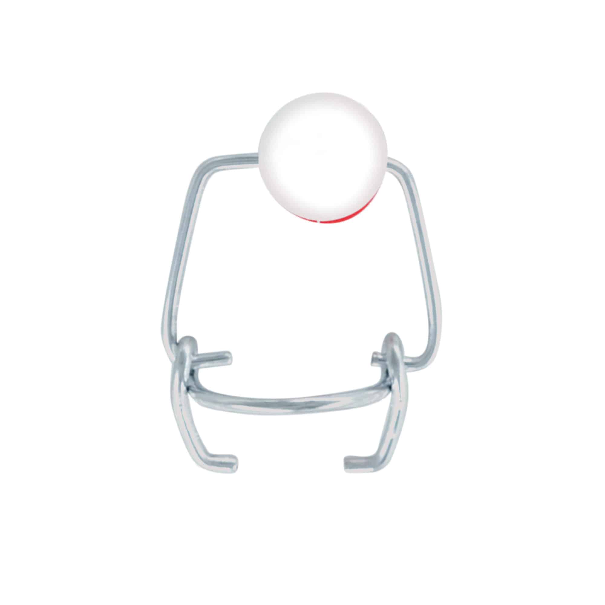 Mini skavas aizdare, plastmasa, sarkani-balts