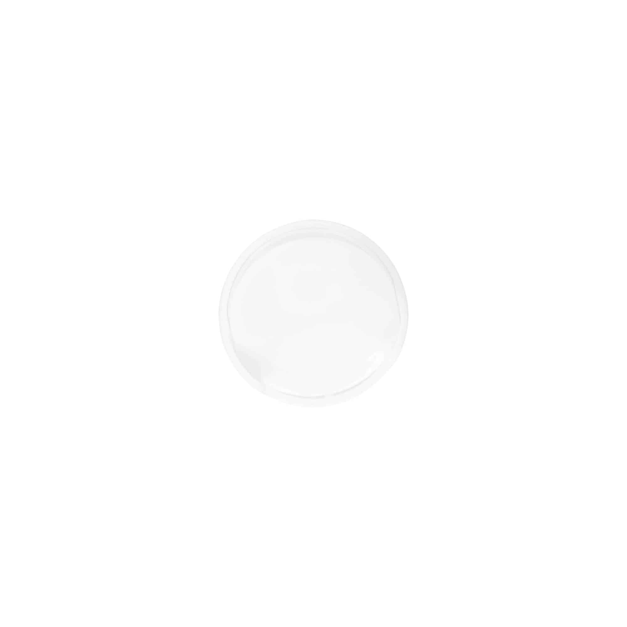 Skrūvējams vāciņš Disc Top, PP plastmasas, balts, aizdarei: 24/410