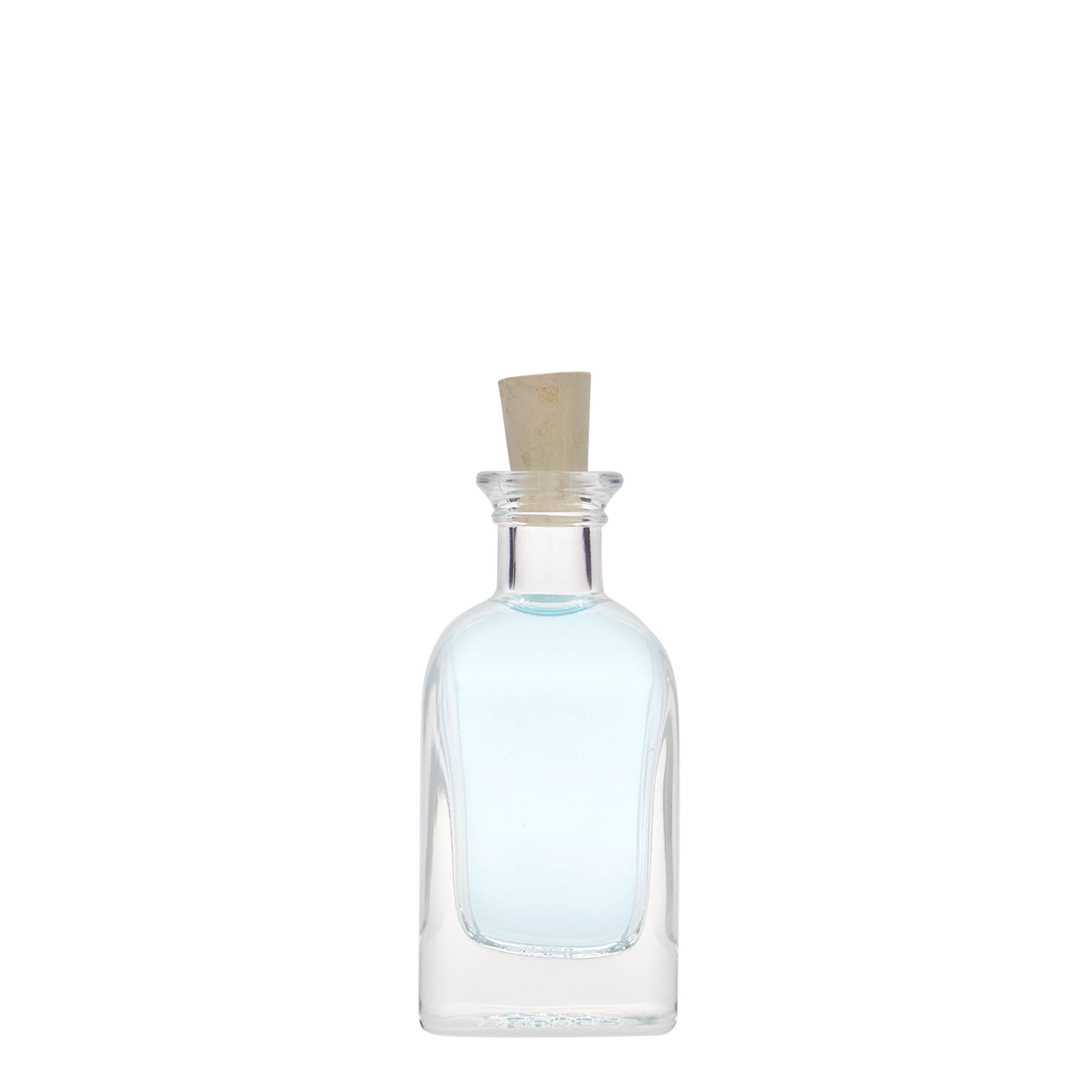 40 ml stikla pudele Apotheker Carré, kvadrātiska, atvere: korķis