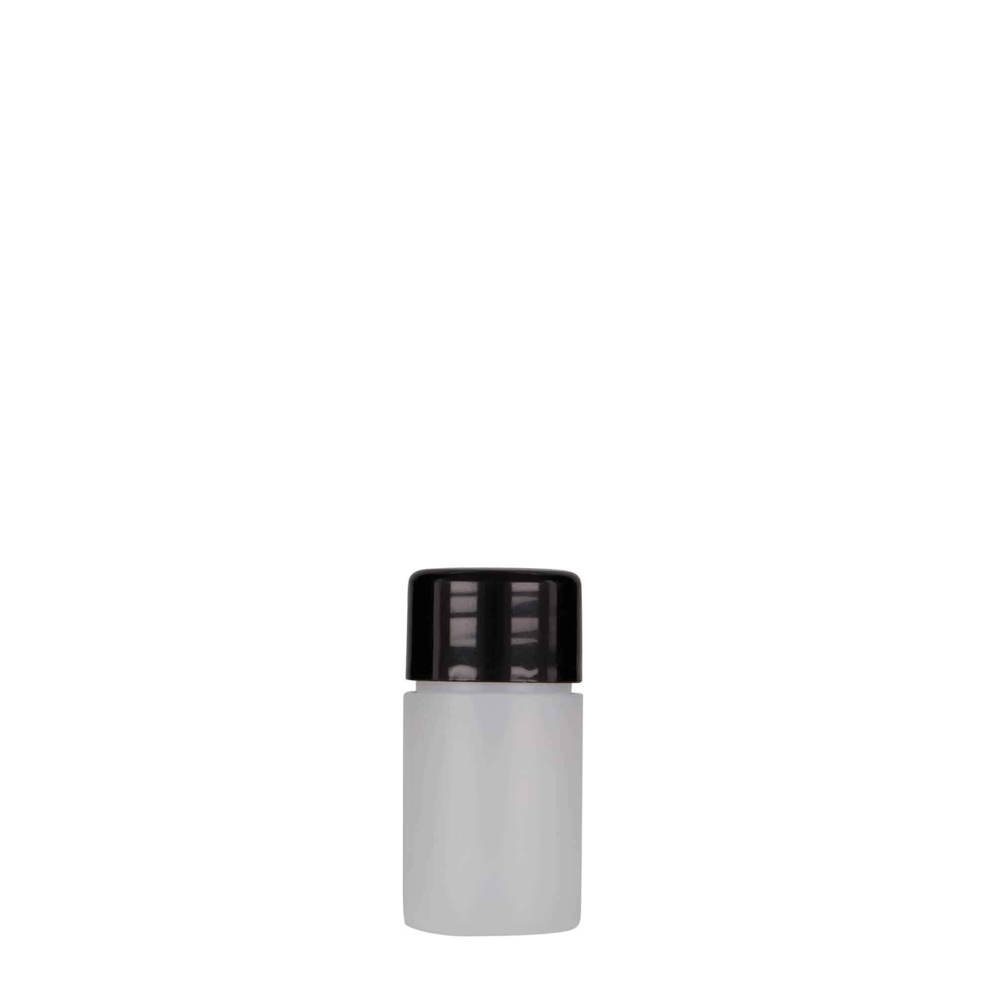 15 ml plastmasas pudele 'Tuffy', HDPE, dabīga, atvere: 24/410