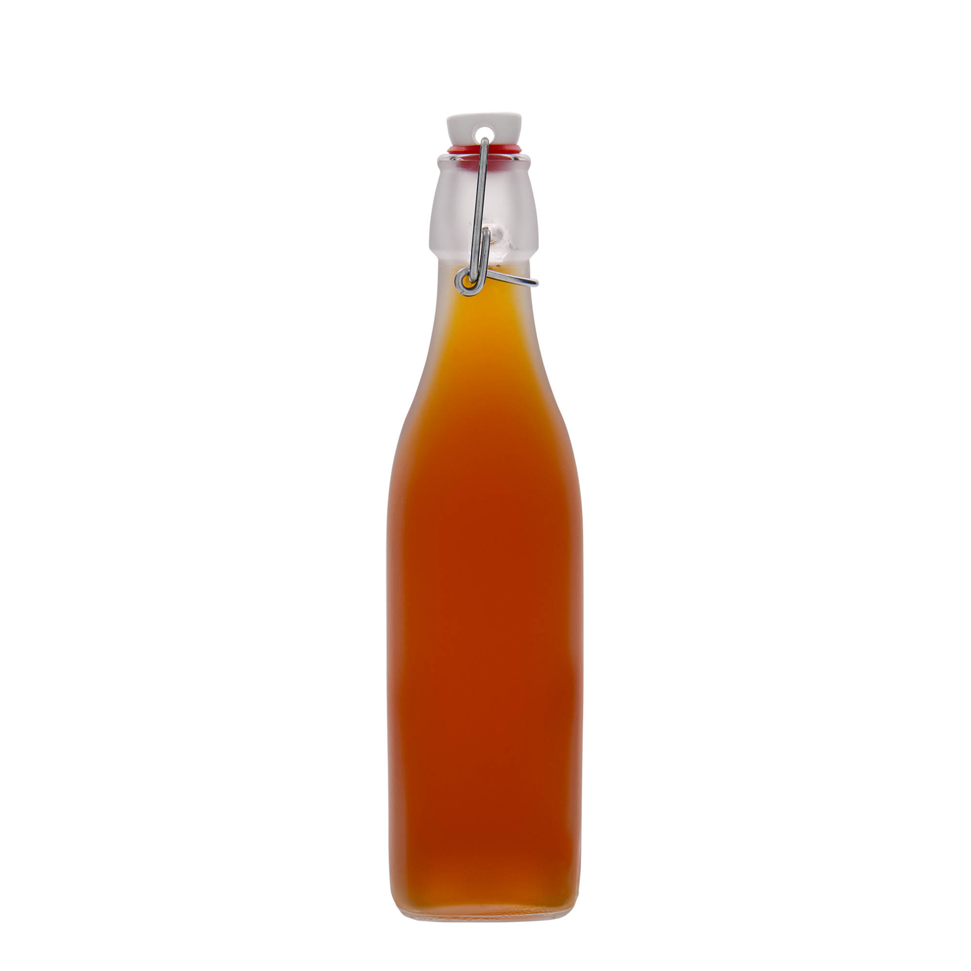 500 ml stikla pudele 'Swing, kvadrātveida, balta, atvere: aizbīdņa aizdare' 500 ml stikla pudele 'Swing, kvadrātveida, balta, atvere: aizbīdņa aizdare'