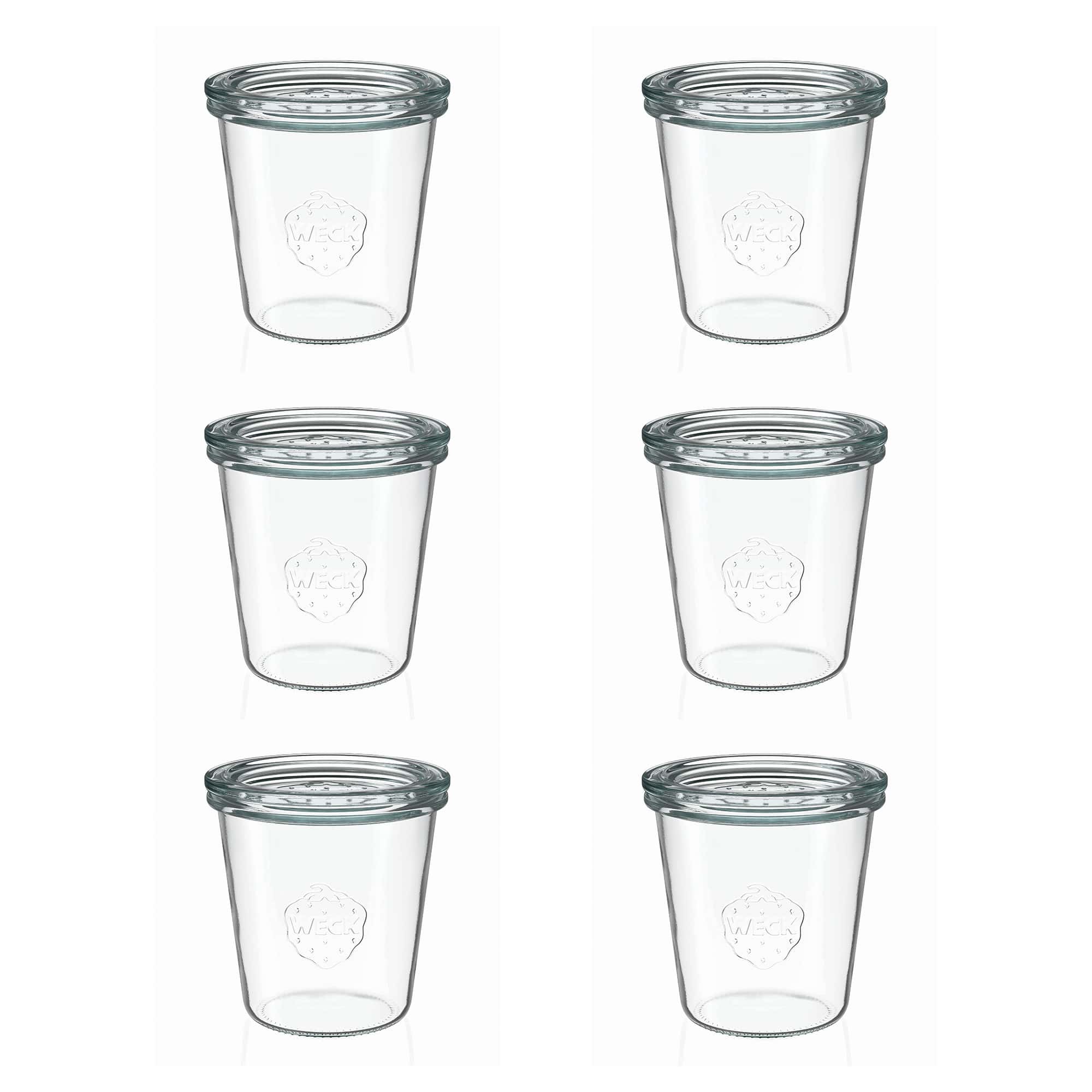 6x 290 ml augsta WECK krituma burka ar stikla vāciņu RR 80