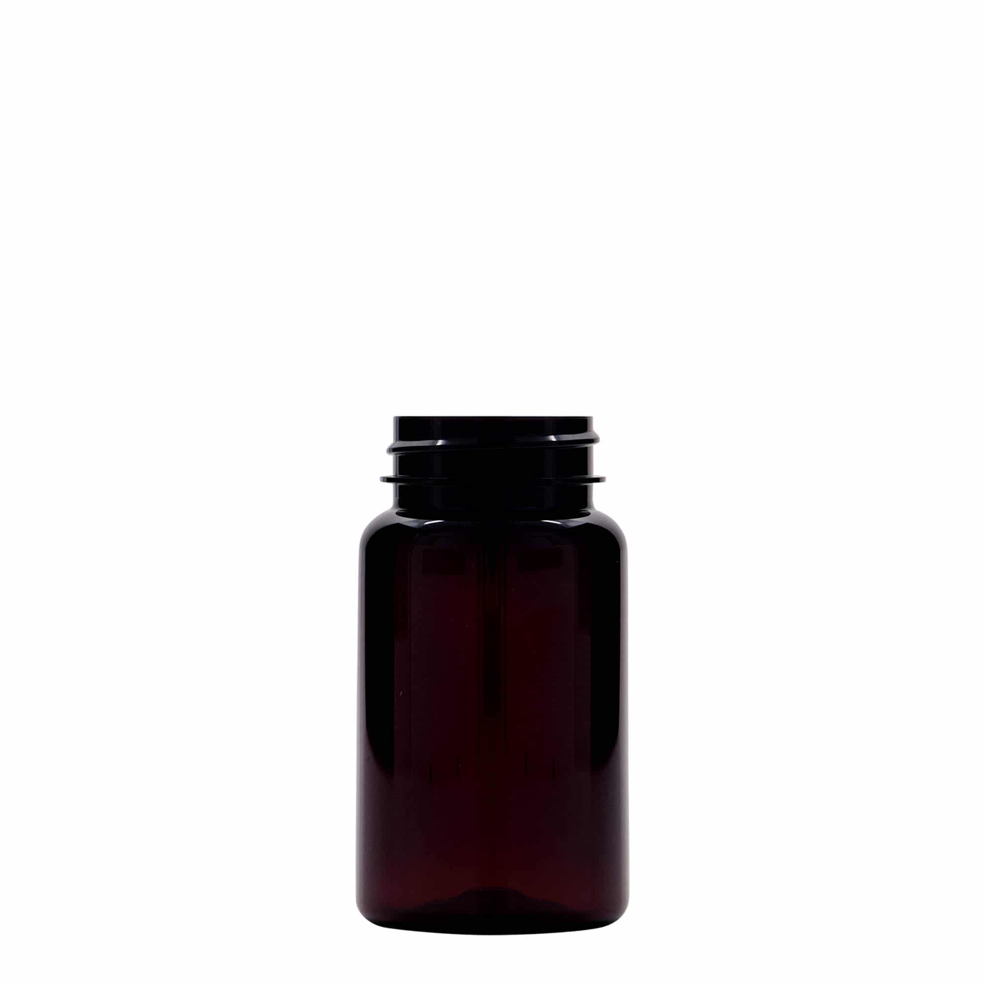 100 ml PET trauks, plastmasas, brūns, aizdare: GPI 38/400 100 ml PET trauks, plastmasas, brūns, aizdare: GPI 38/400