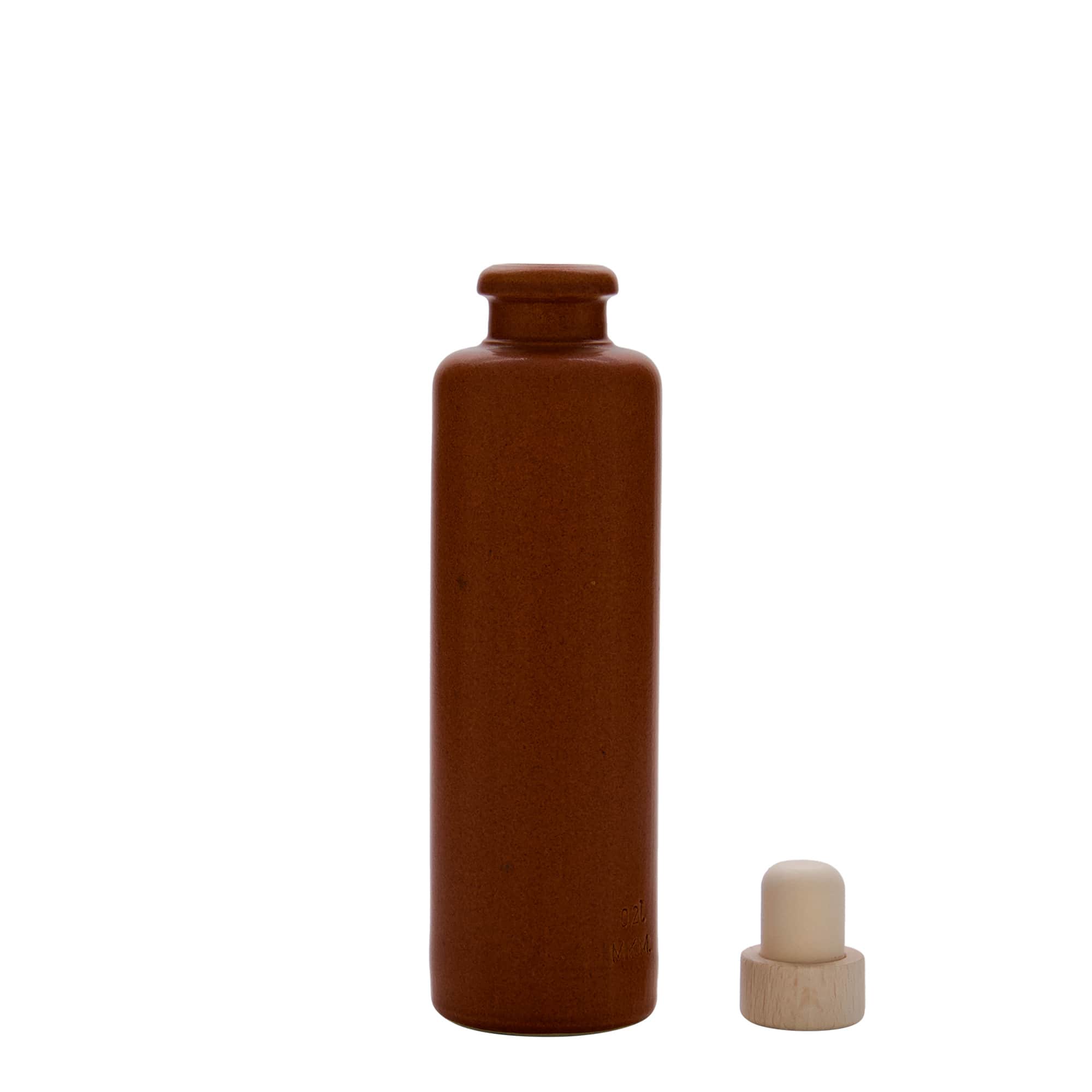 200 ml māla krūze, keramikas izstrādājums, sarkani-brūna, atvere: korķis