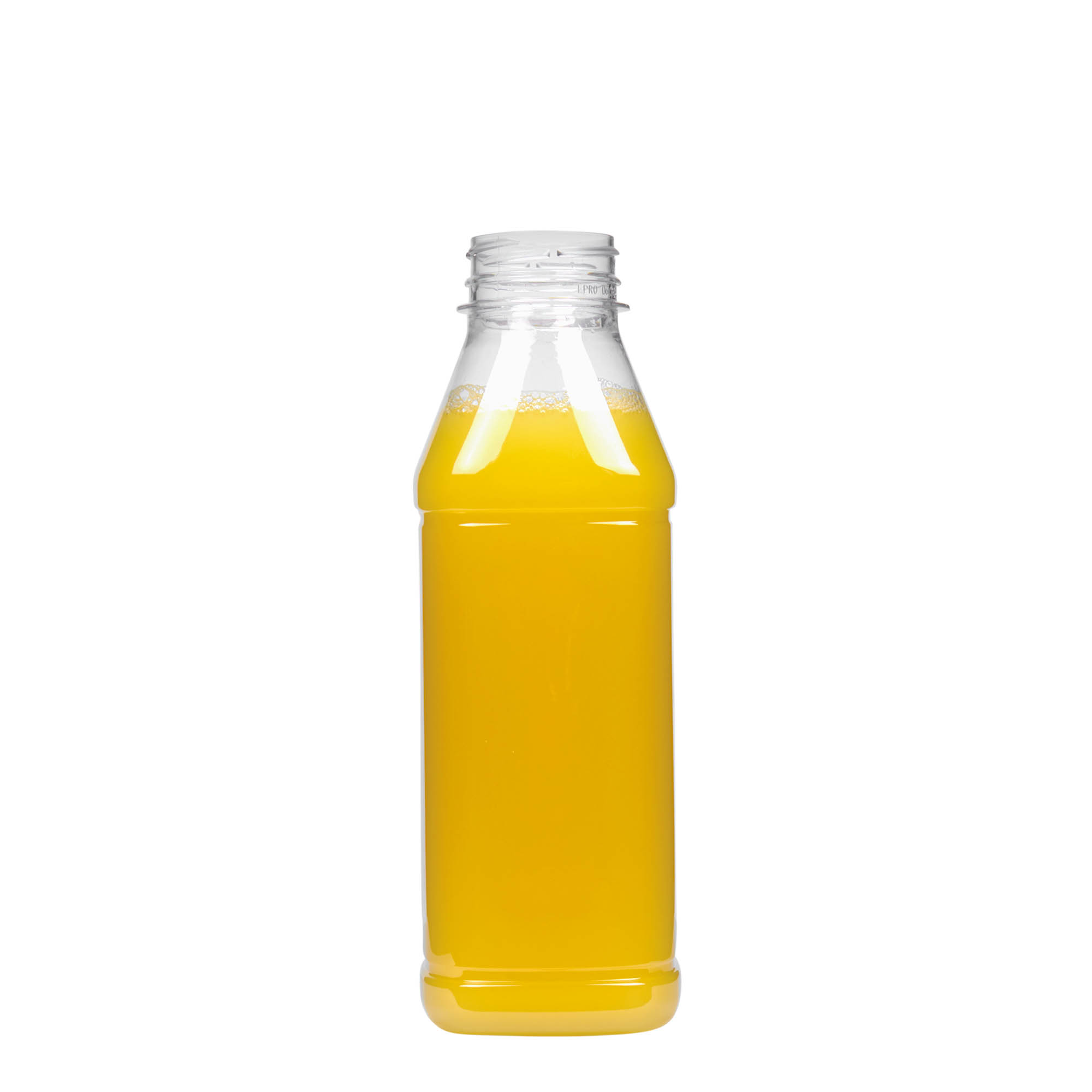 500 ml PET pudele 'Milk and Juice Carré', kvadrātveida, plastmasa, atvere: 38 mm